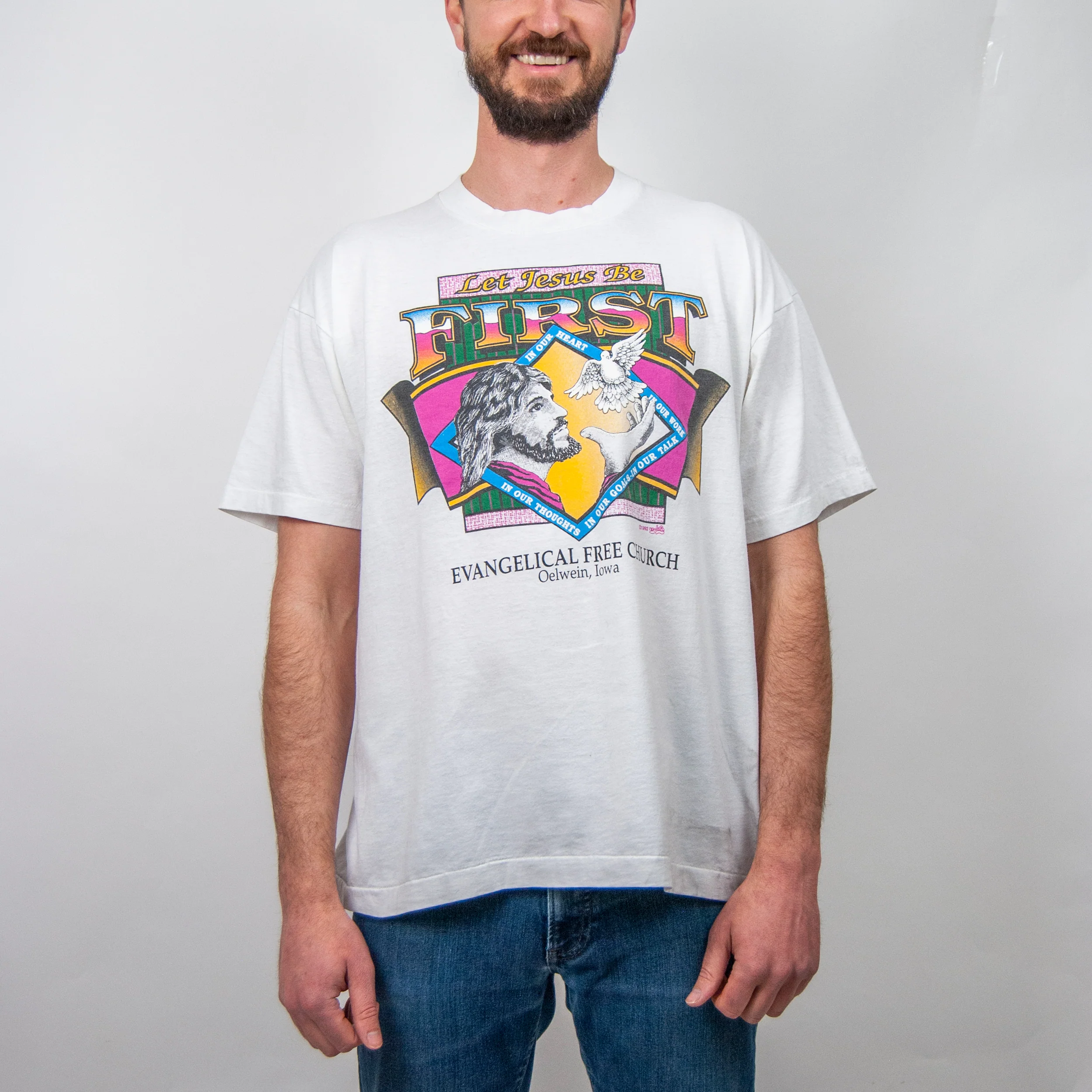 90s Jesus Evangelical Single Stitch Screen Stars Tee By Screen Stars - Image 5