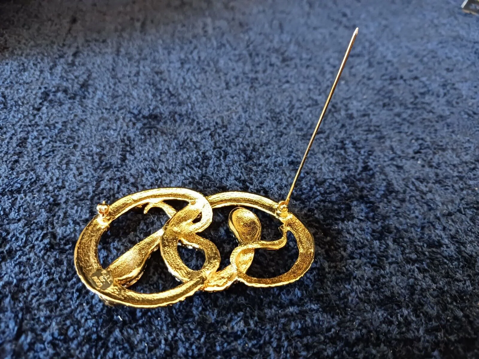90s Kenneth Jay Lane For Avon Double Serpent Brooch By Kenneth Jay Lane - Image 4