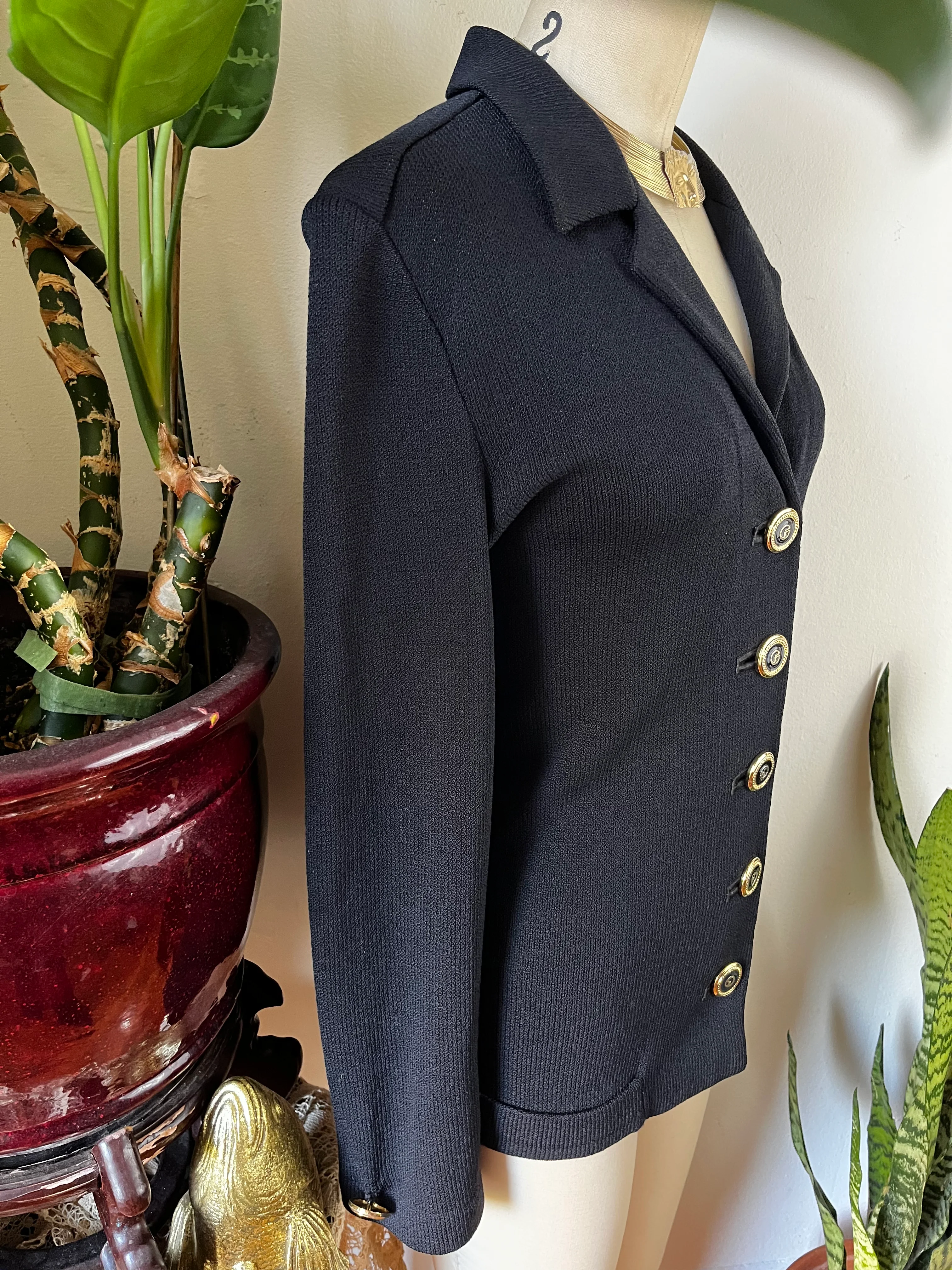90s Knit Long Sleeve Nautical Preppy Cardigan By St. John Collection by Marie Gray - Image 5