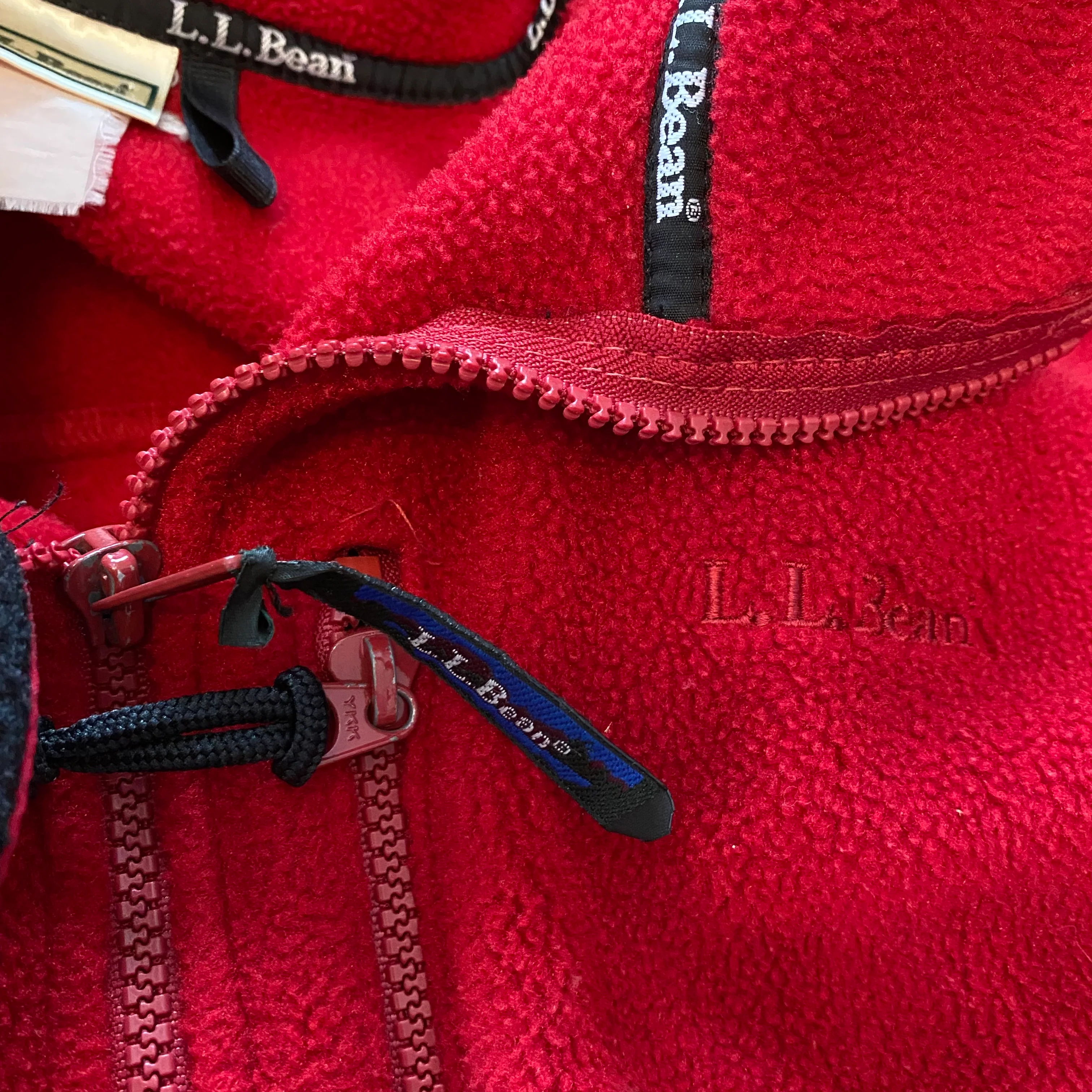 90s L.l. Bean Fleece Jacket Front Zip Up Red Unisex By L.L. Bean - Image 4