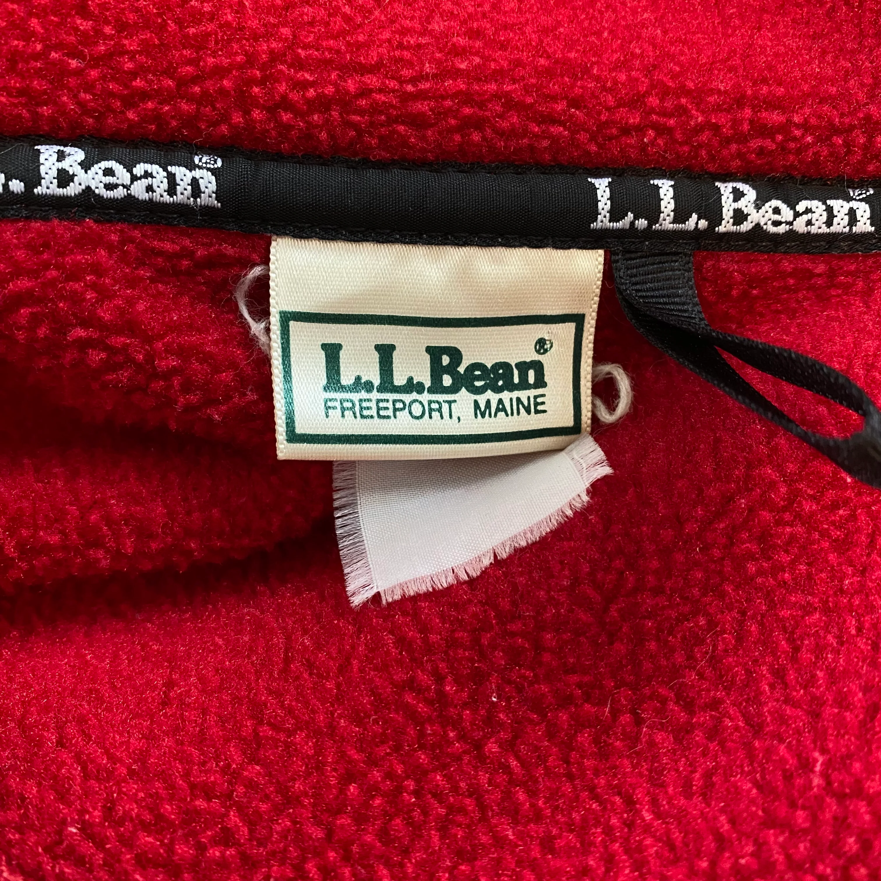 90s L.l. Bean Fleece Jacket Front Zip Up Red Unisex By L.L. Bean - Image 5