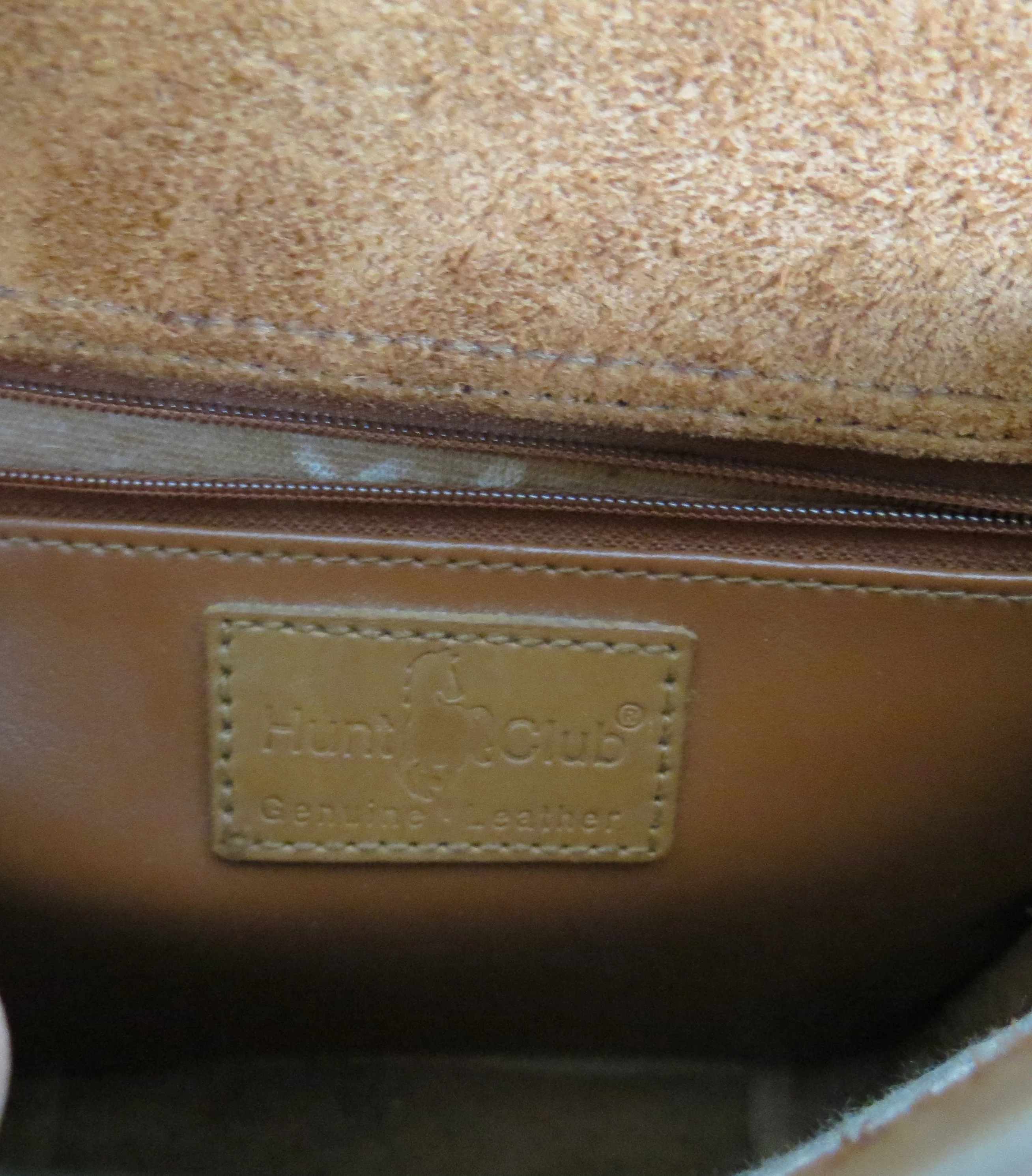 90s Leather Crossbody Handbag Saddlebag Coach Style By Hunt Club - Image 5