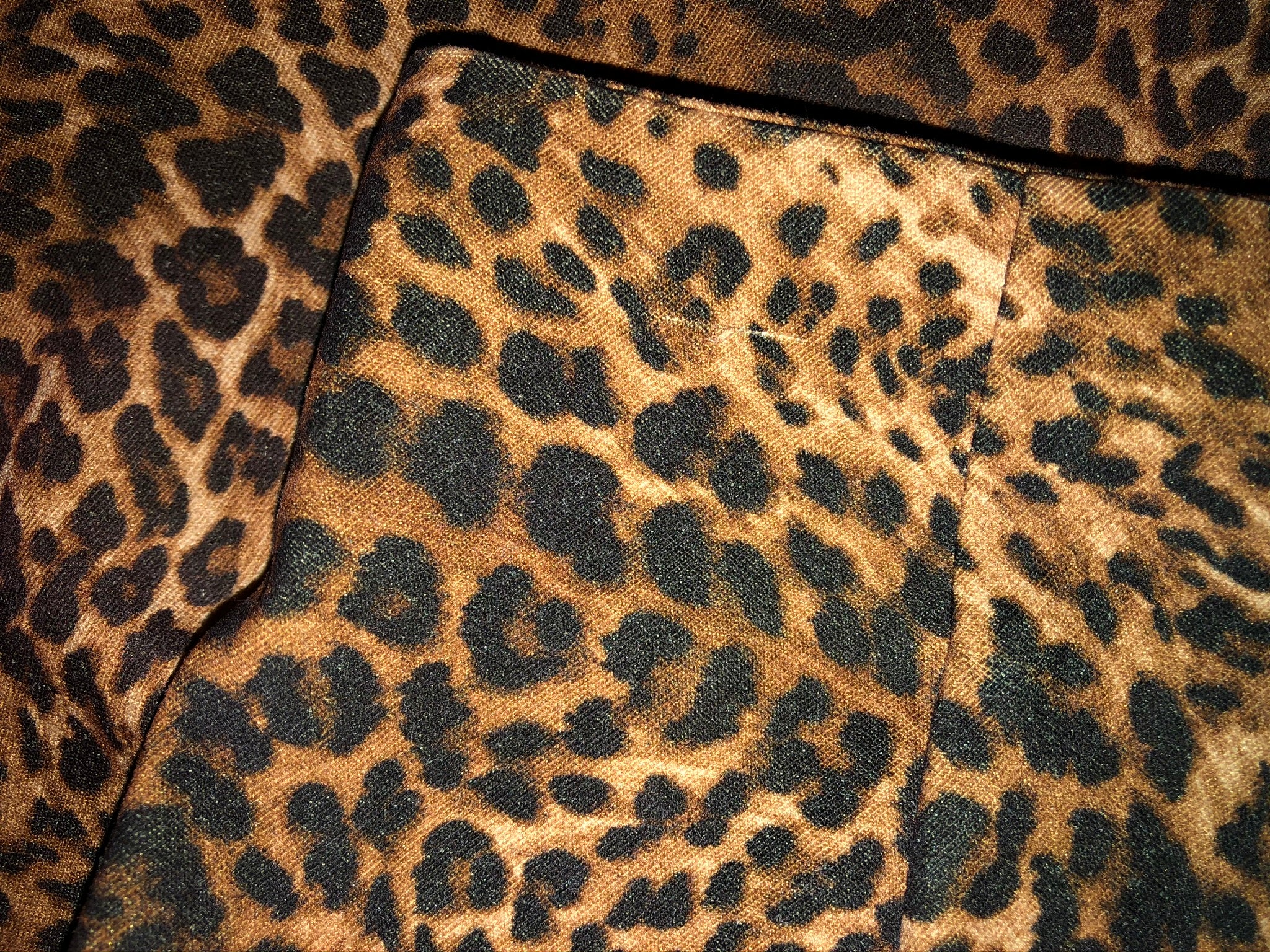 90s Leopard / Animal Print Maxi Pencil Skirt By Briggs - Image 11
