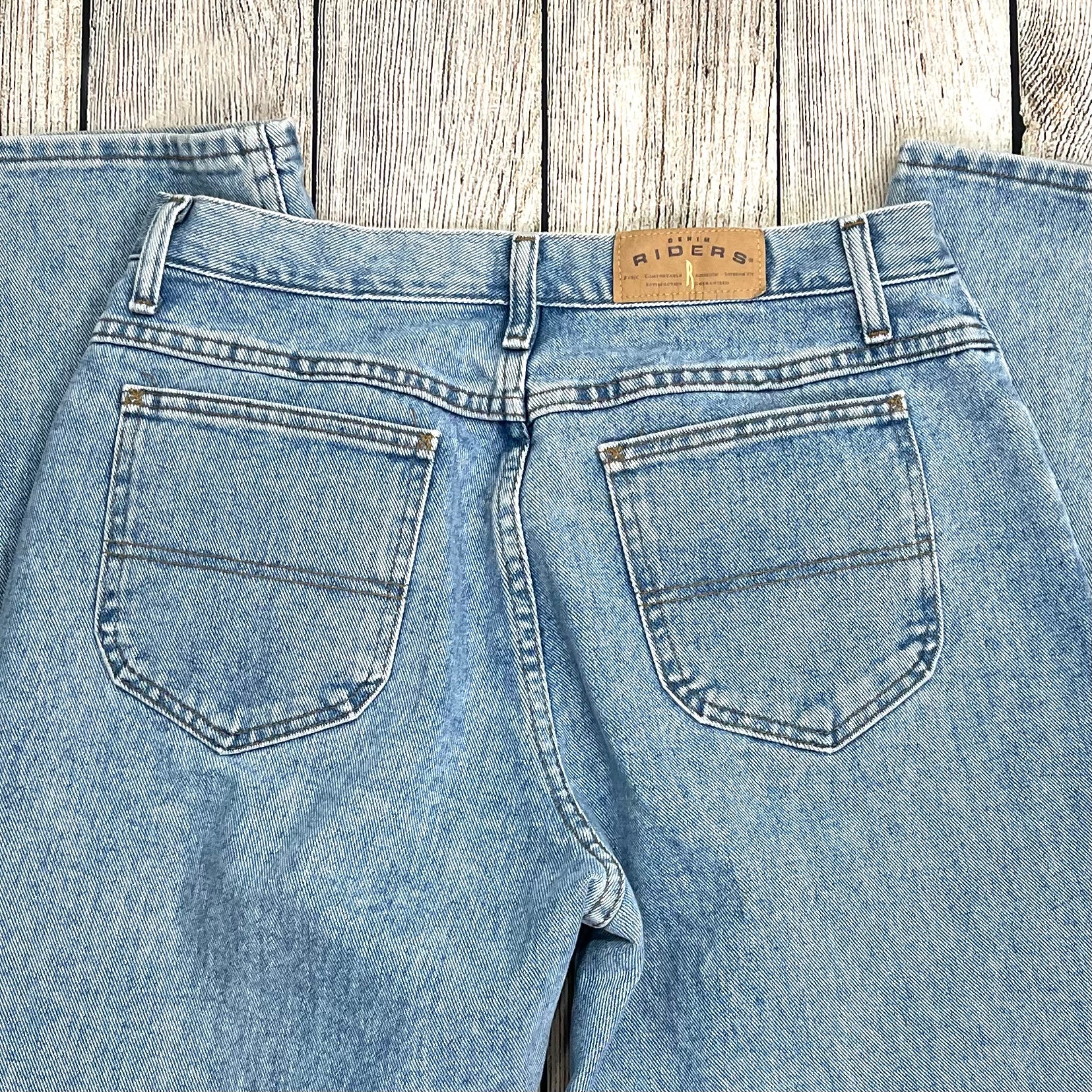 90s Light Blue Denim High Waist Straight Leg Mom Jeans By Riders - Image 8