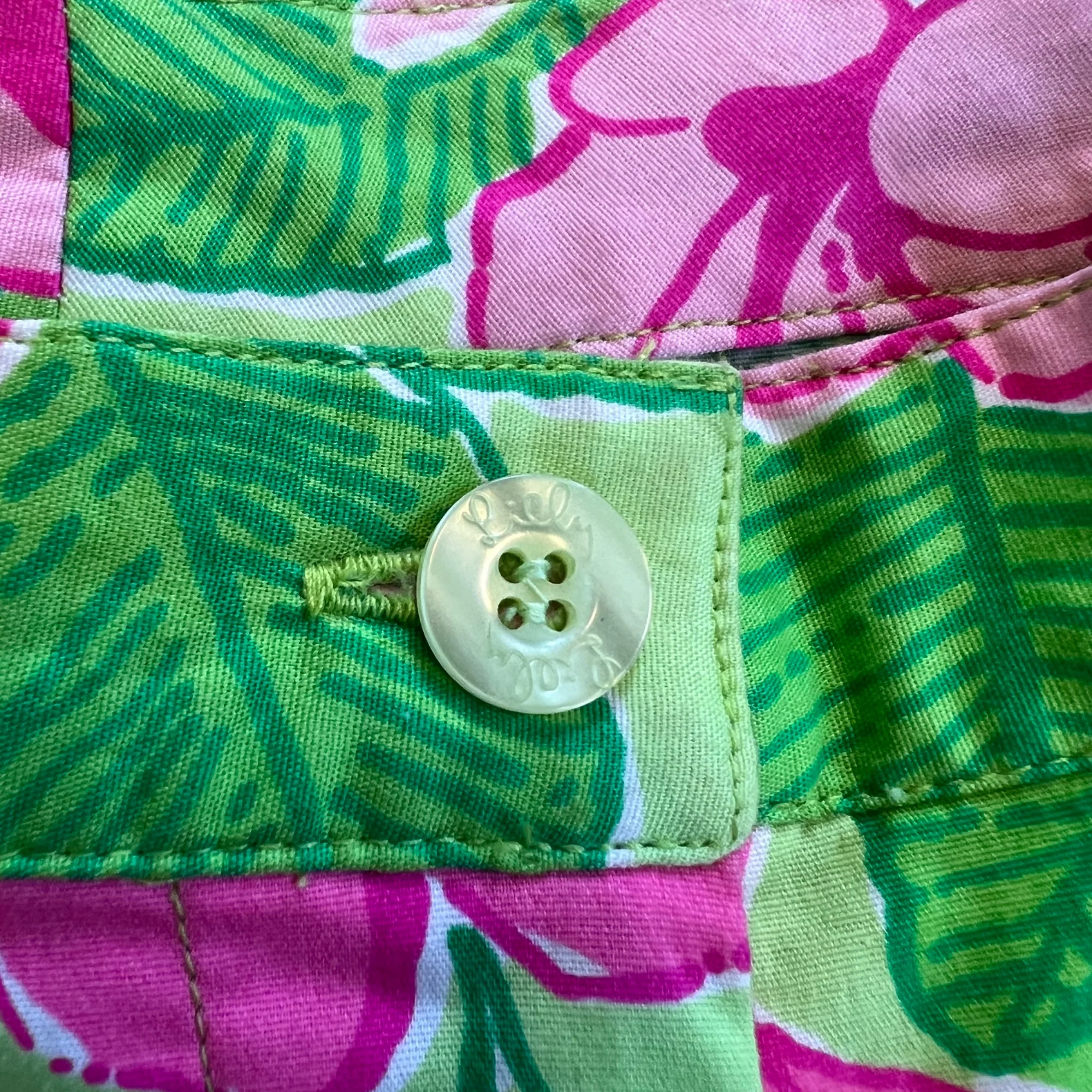 90s Lilly Pulitzer Floral Print Cropped Pants By Lilly Pulitzer - Image 4