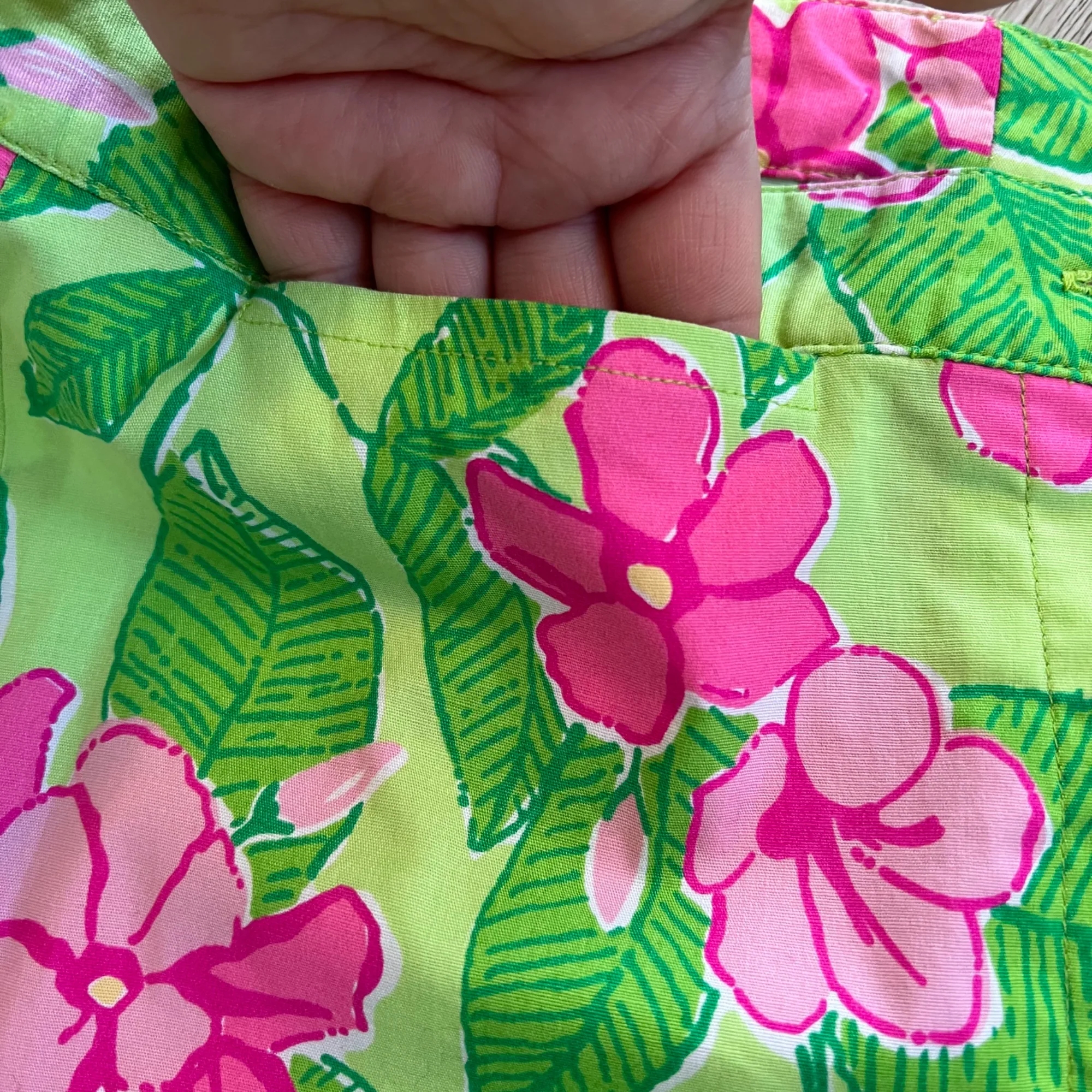 90s Lilly Pulitzer Floral Print Cropped Pants By Lilly Pulitzer - Image 5