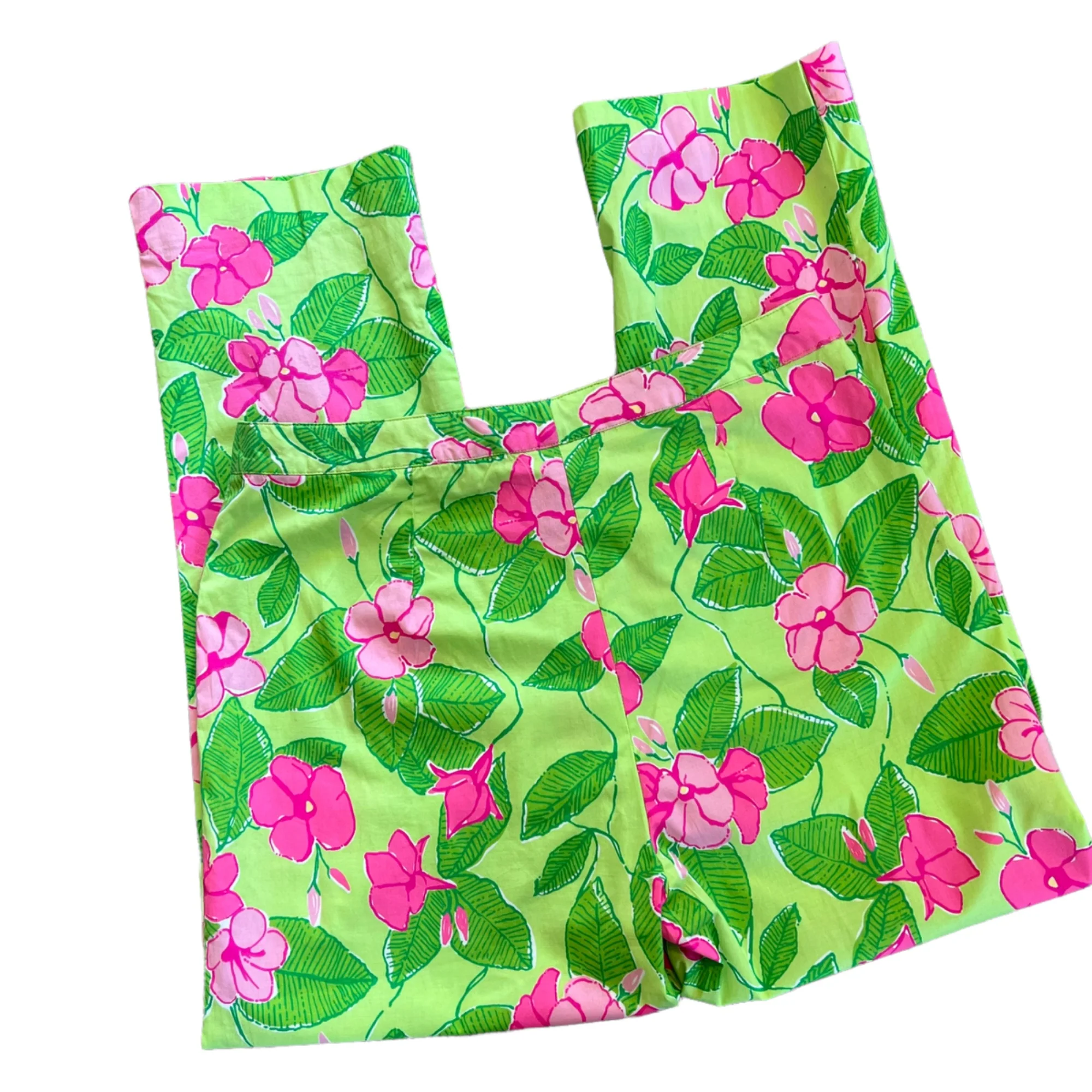 90s Lilly Pulitzer Floral Print Cropped Pants By Lilly Pulitzer - Image 8