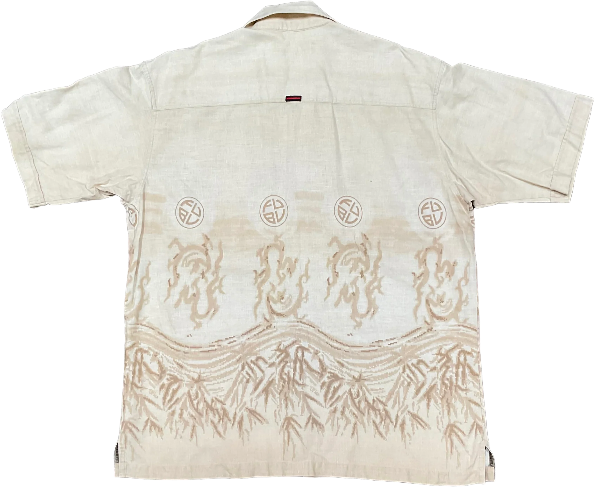 90s Logo Shirt Button Up Design by Fubu - Image 2