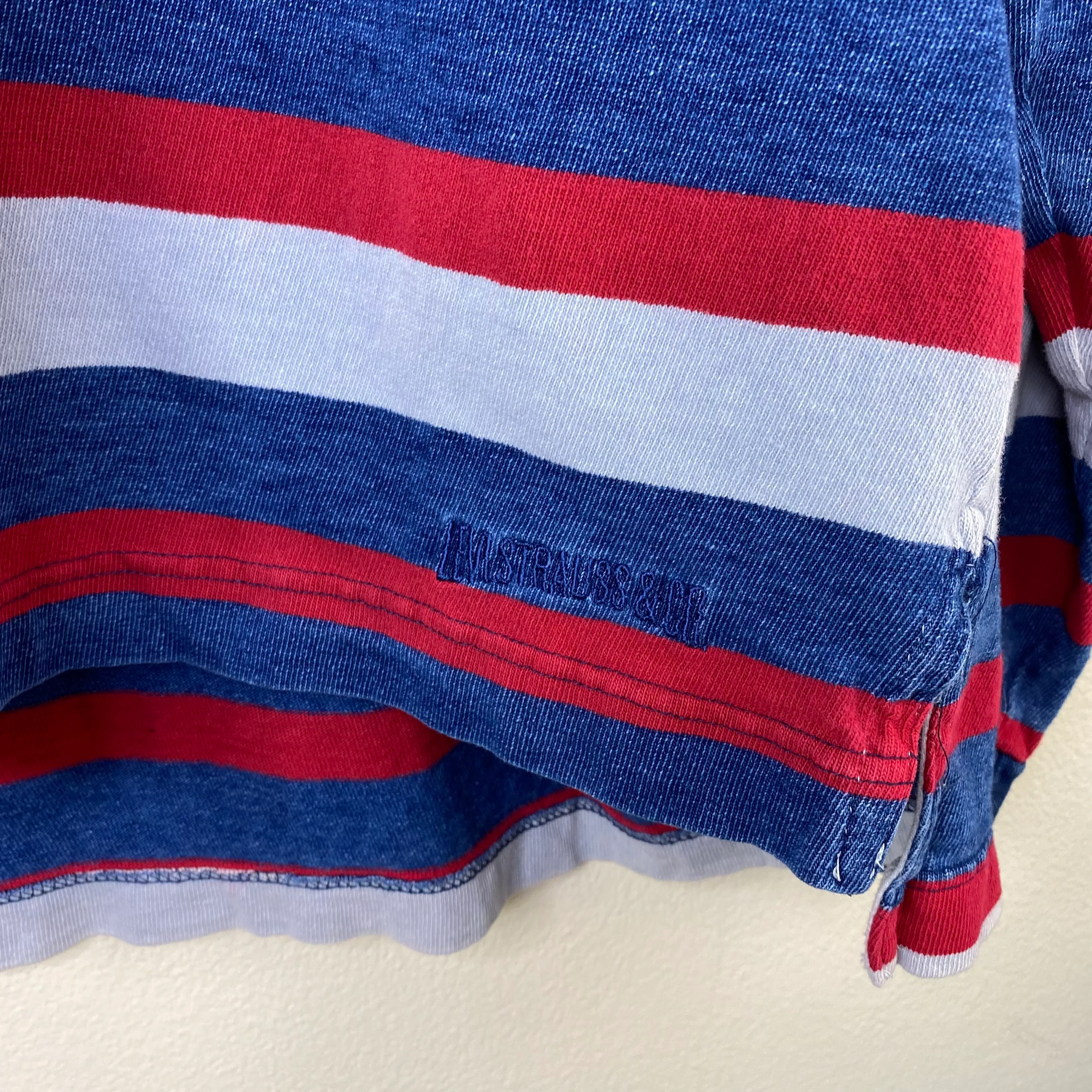 90s Long Sleeve Striped Levi's Polo Pullover Shirt By Levi's - Image 6