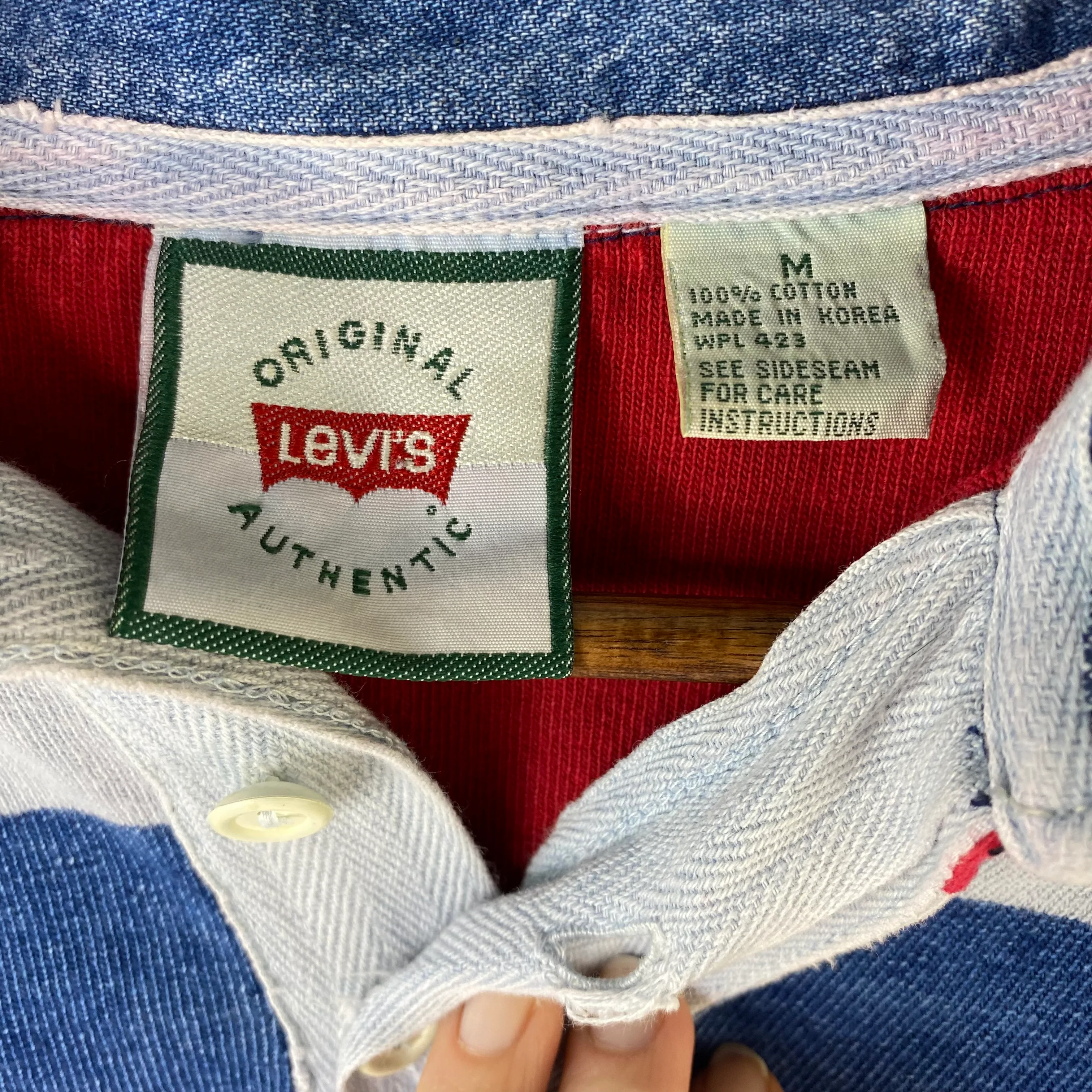 90s Long Sleeve Striped Levi's Polo Pullover Shirt By Levi's - Image 7