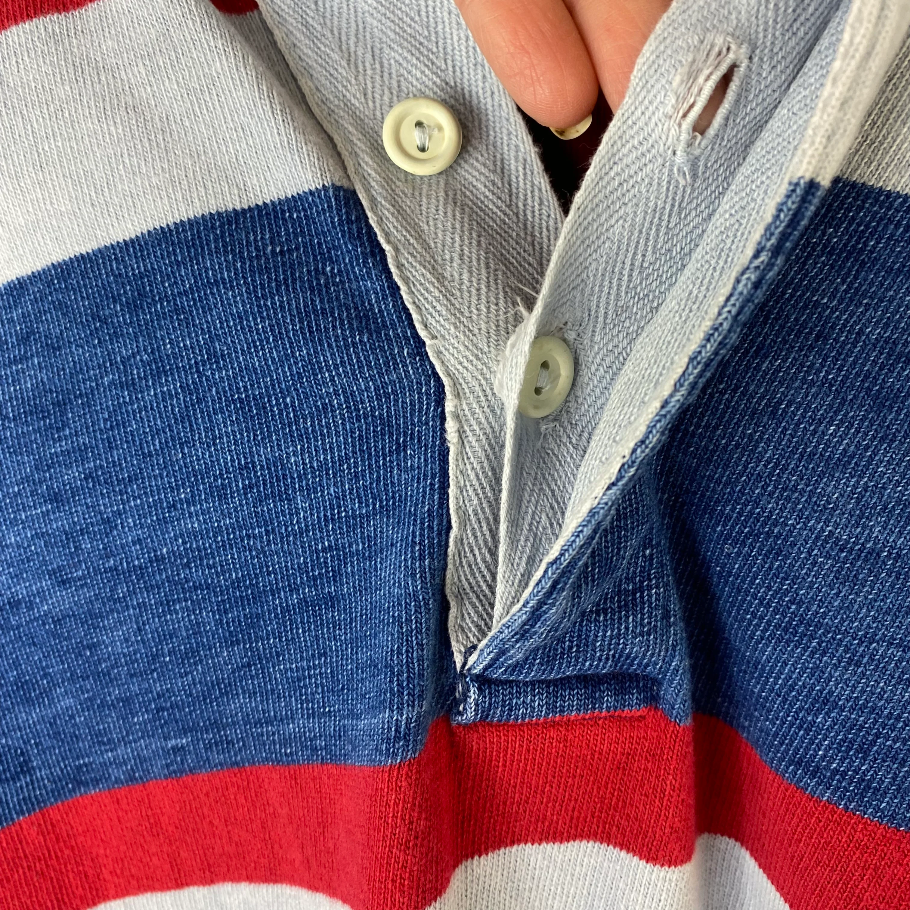 90s Long Sleeve Striped Levi's Polo Pullover Shirt By Levi's - Image 8