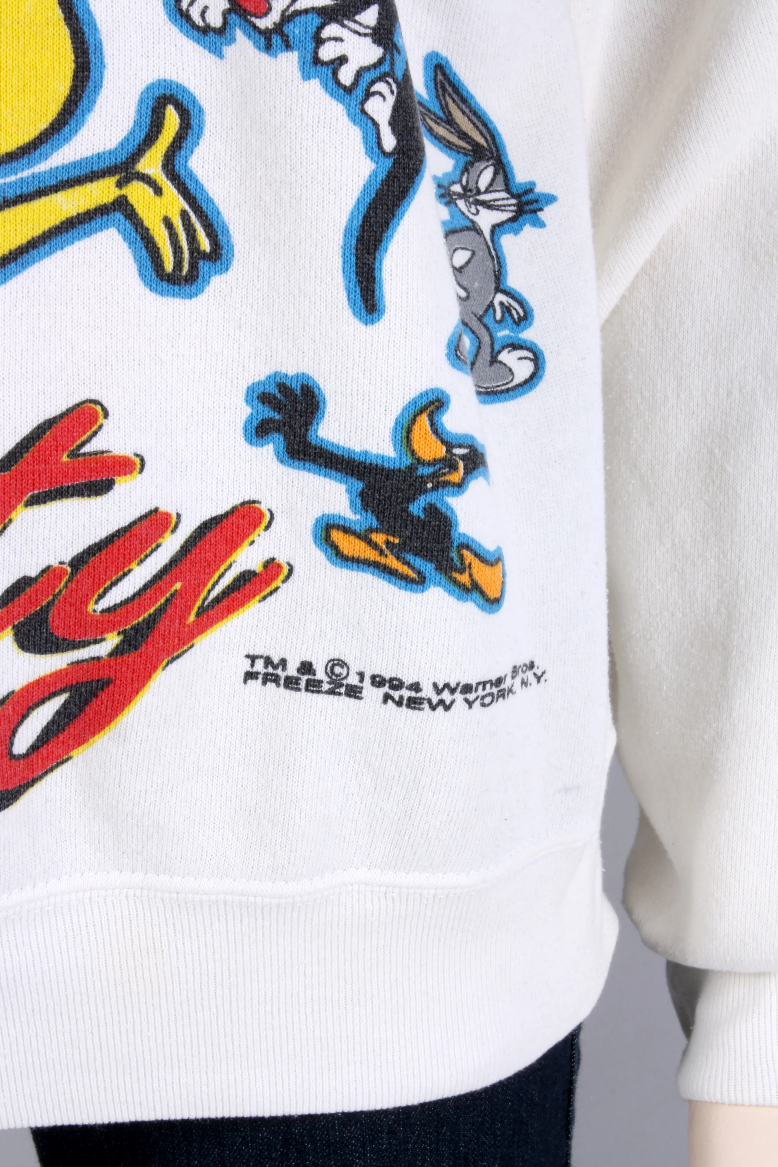 90s Looney Tunes Tweety Bird Sylvester Sweatshirt 1994 by Tultex - Image 3