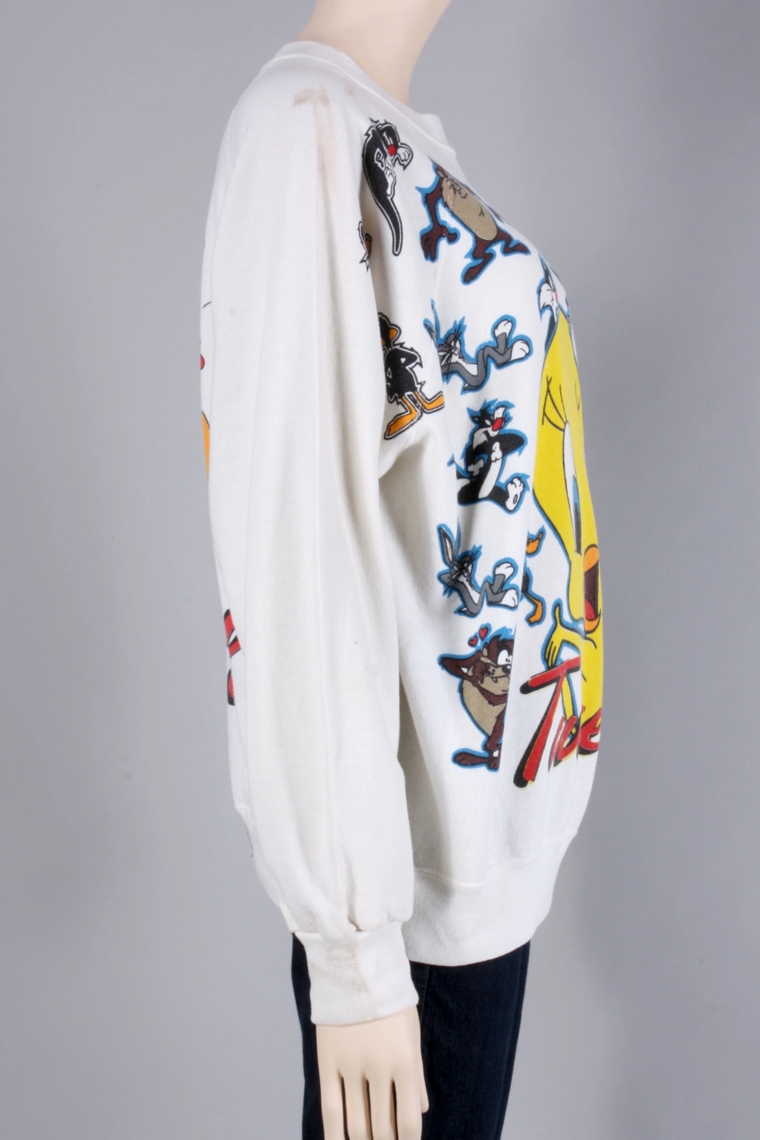 90s Looney Tunes Tweety Bird Sylvester Sweatshirt 1994 by Tultex - Image 4