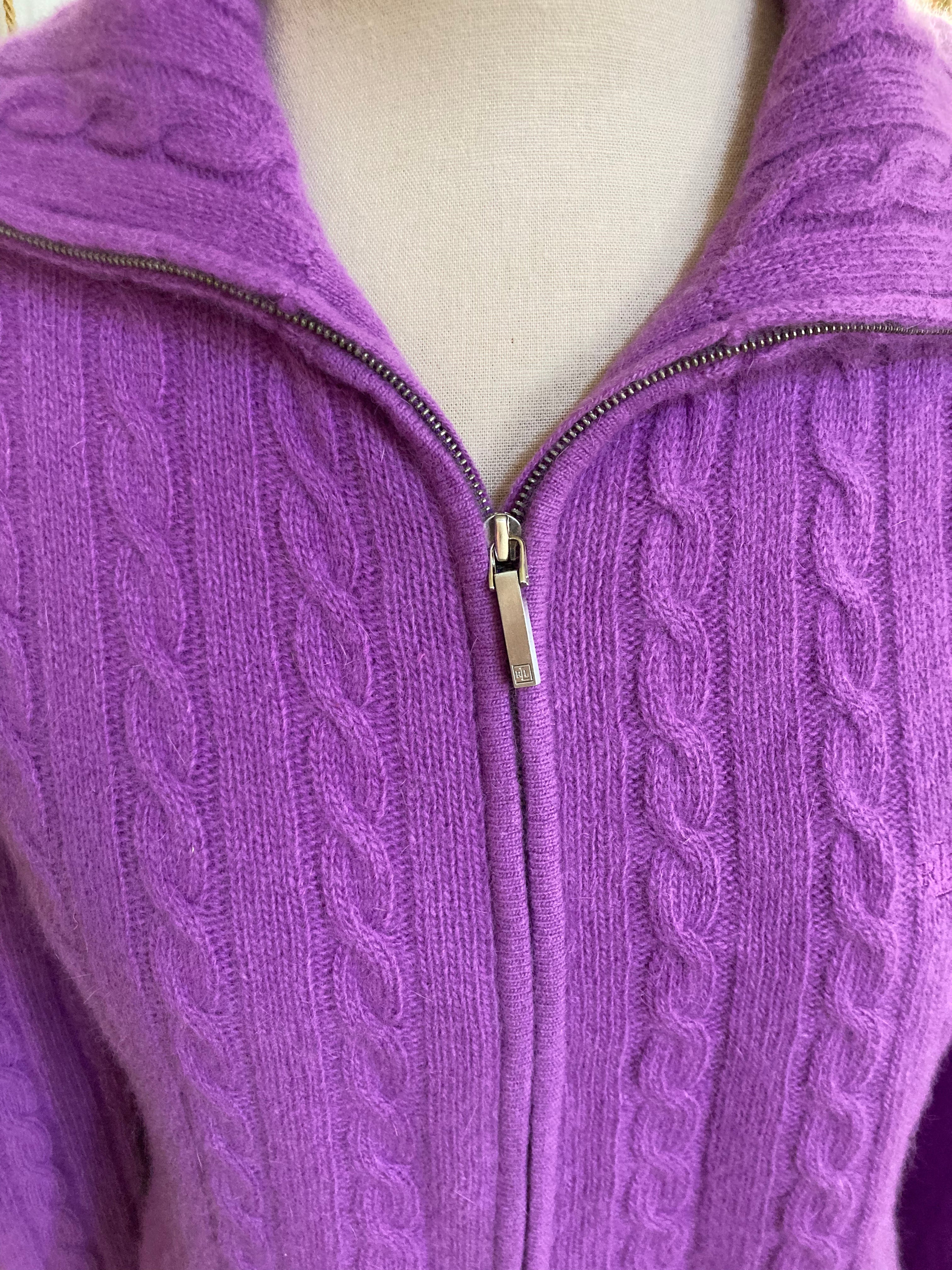 90s Luscious Soft Purple Sweater By Lauren Ralph Lauren - Image 3