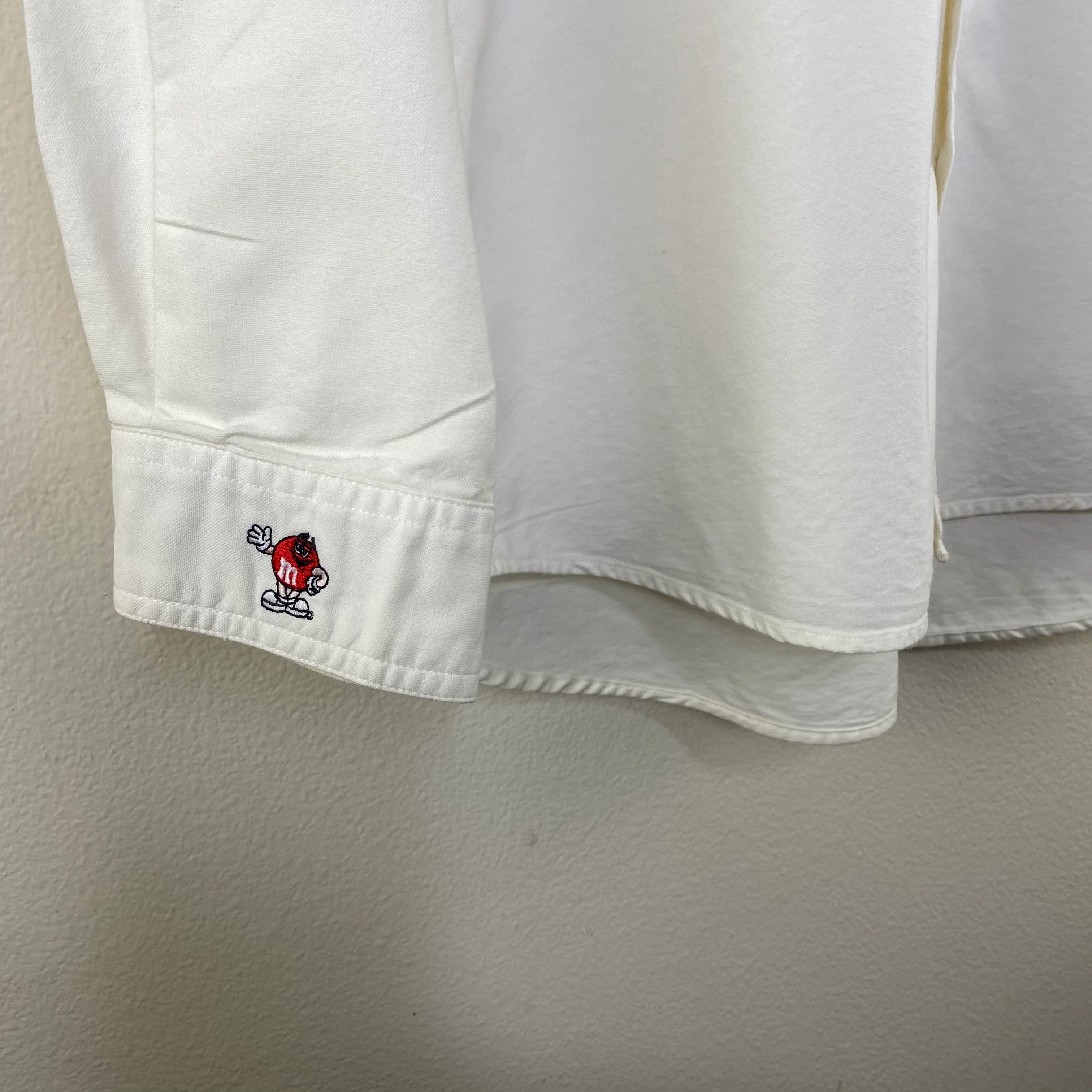 90s M&m's Embroidered Twill Cotton Button Front Shirt By Planet Mars - Image 12