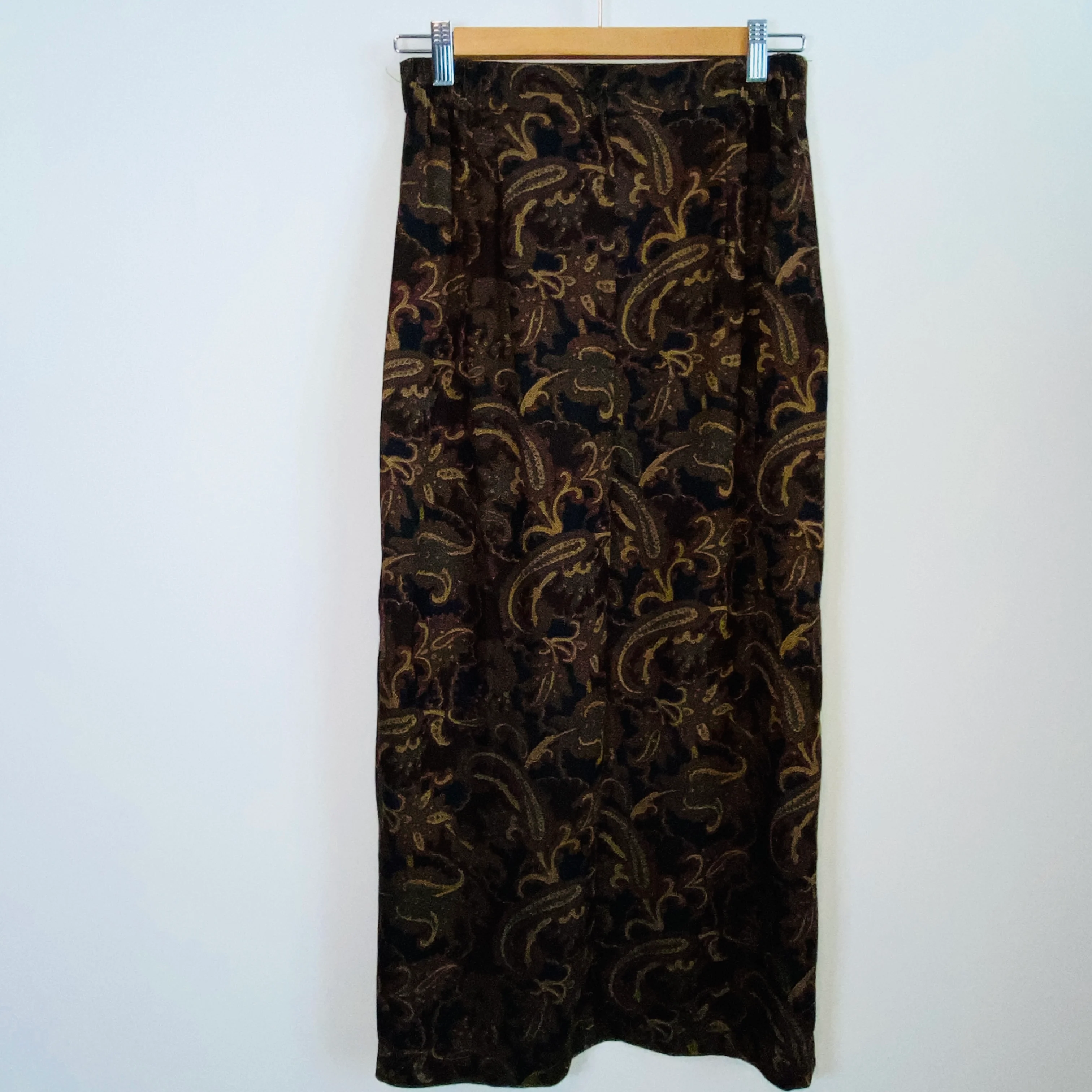 90s Maxi Length Wrap Style Skirt With Side Split By Kathie Lee - Image 4