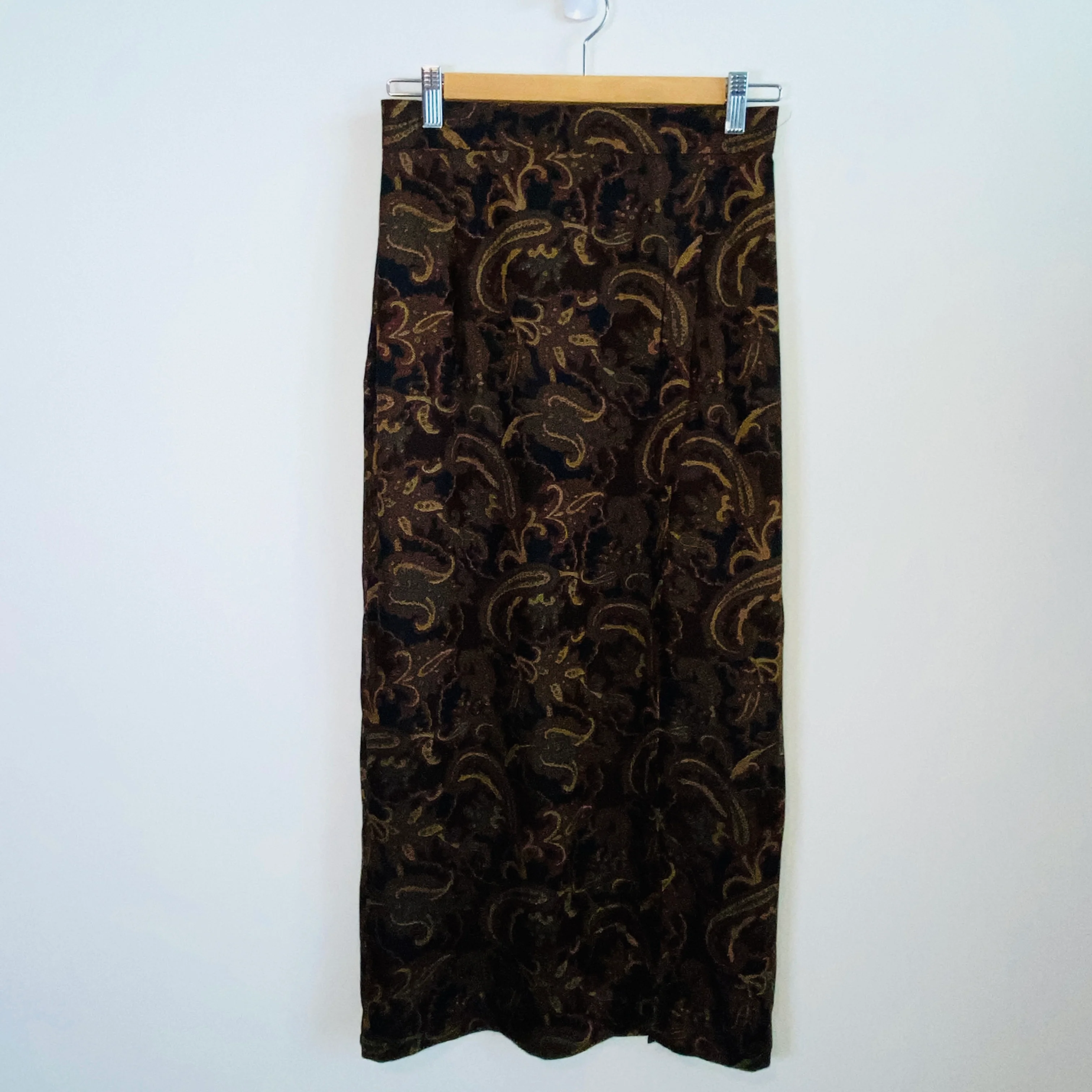90s Maxi Length Wrap Style Skirt With Side Split By Kathie Lee - Image 6