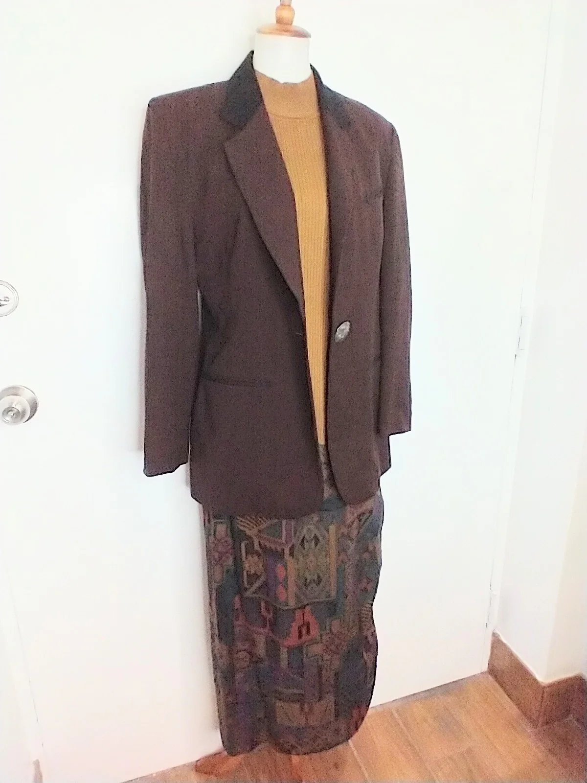 90s Mayan Pattern Wrap Maxi Skirt By River City Trading Company - Image 10