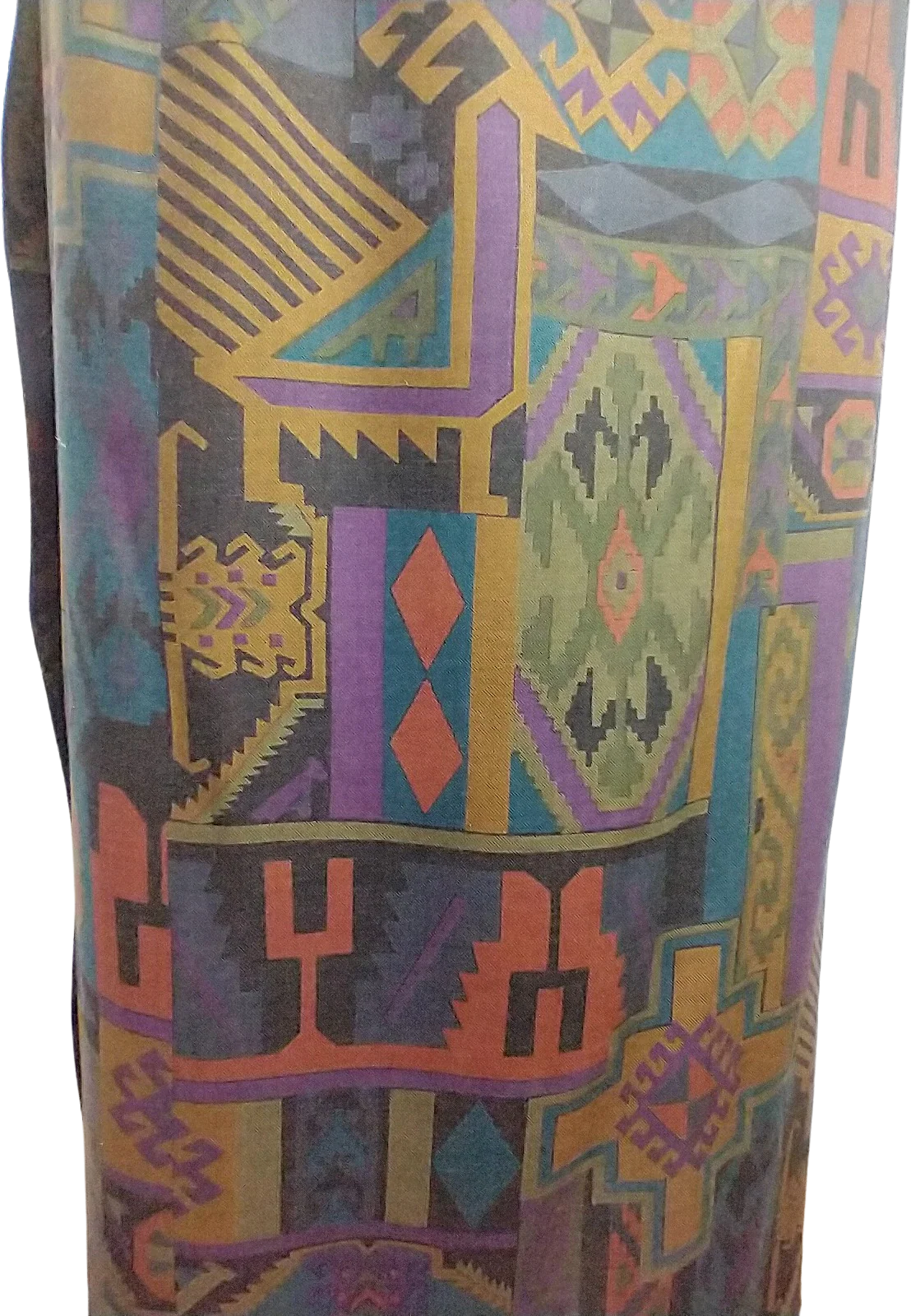 90s Mayan Pattern Wrap Maxi Skirt By River City Trading Company - Image 2