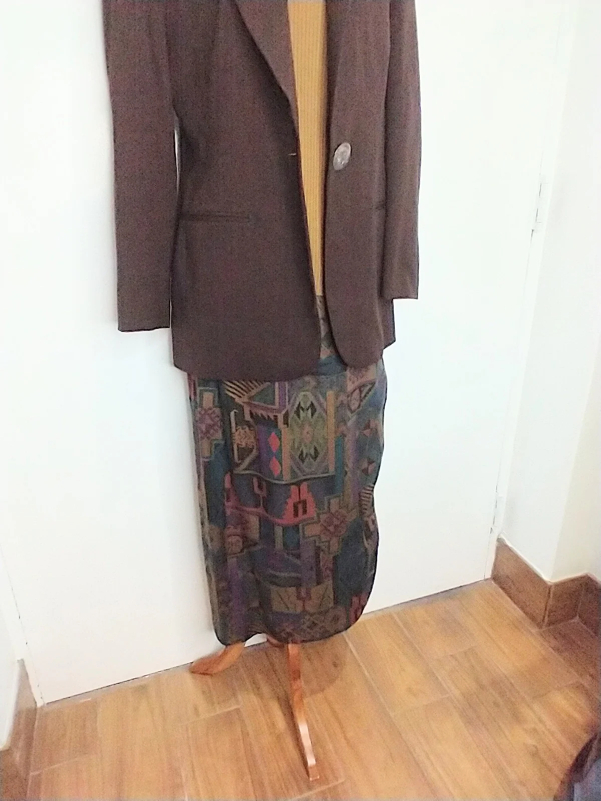 90s Mayan Pattern Wrap Maxi Skirt By River City Trading Company - Image 9