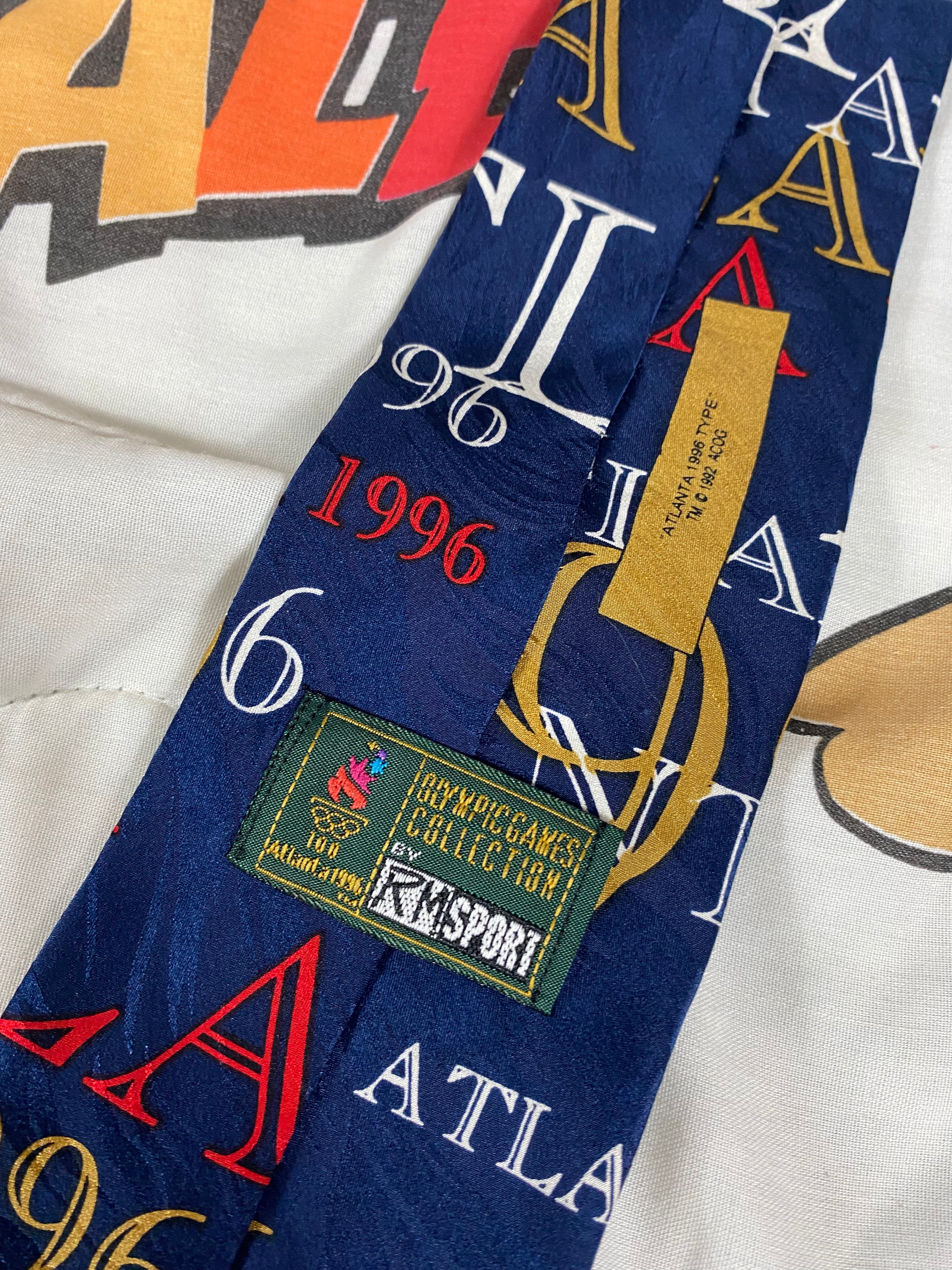 90s Mens Atlanta Olympics Neck Tie By Usa Olympics - Image 4