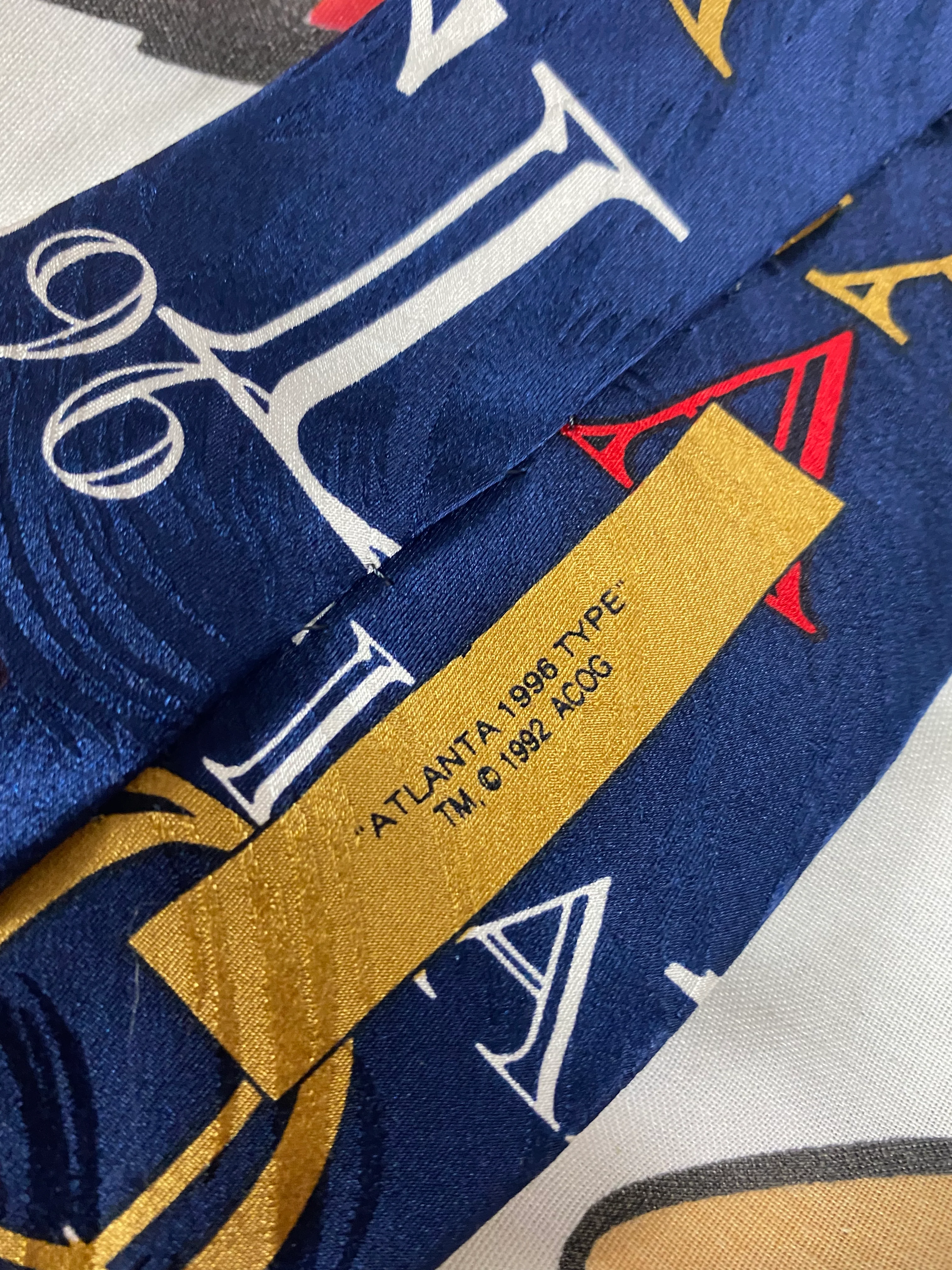 90s Mens Atlanta Olympics Neck Tie By Usa Olympics - Image 5