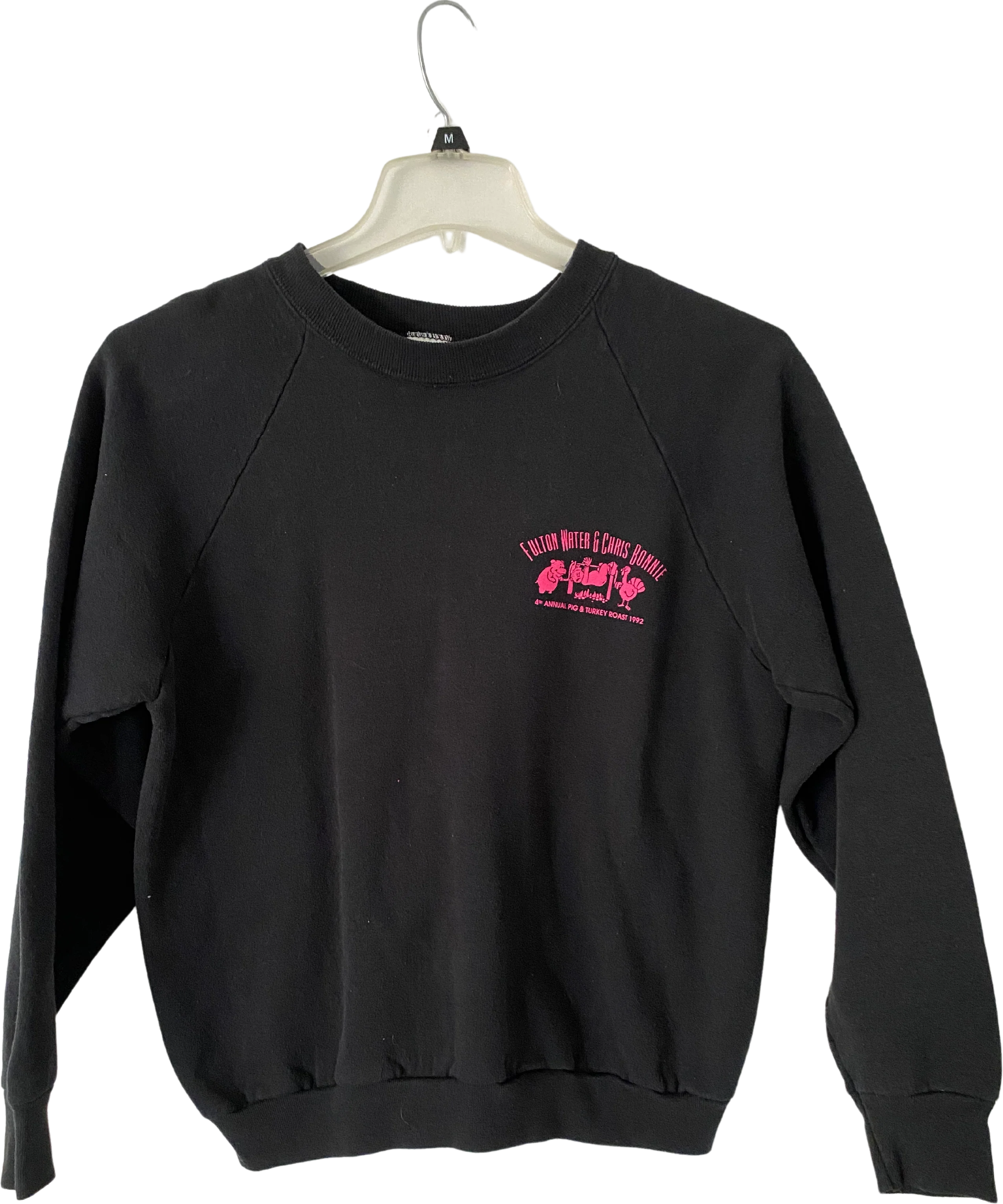 90s Mens Fulton Ny Pig Roast Crewneck Sweatshirt By Fruit of The Loom