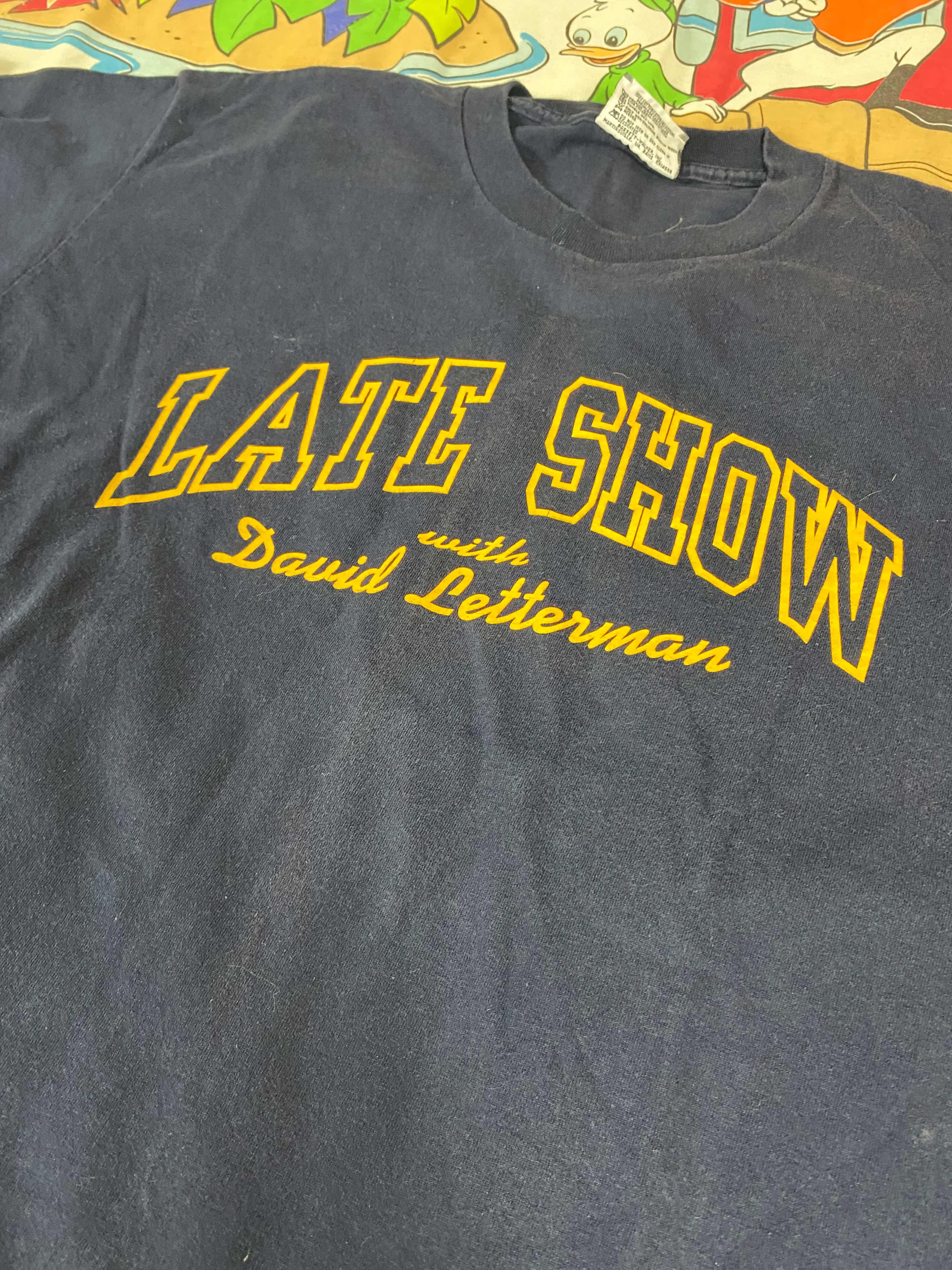 90s Mens Late Show David Letterman T-shirt By Lee - Image 3