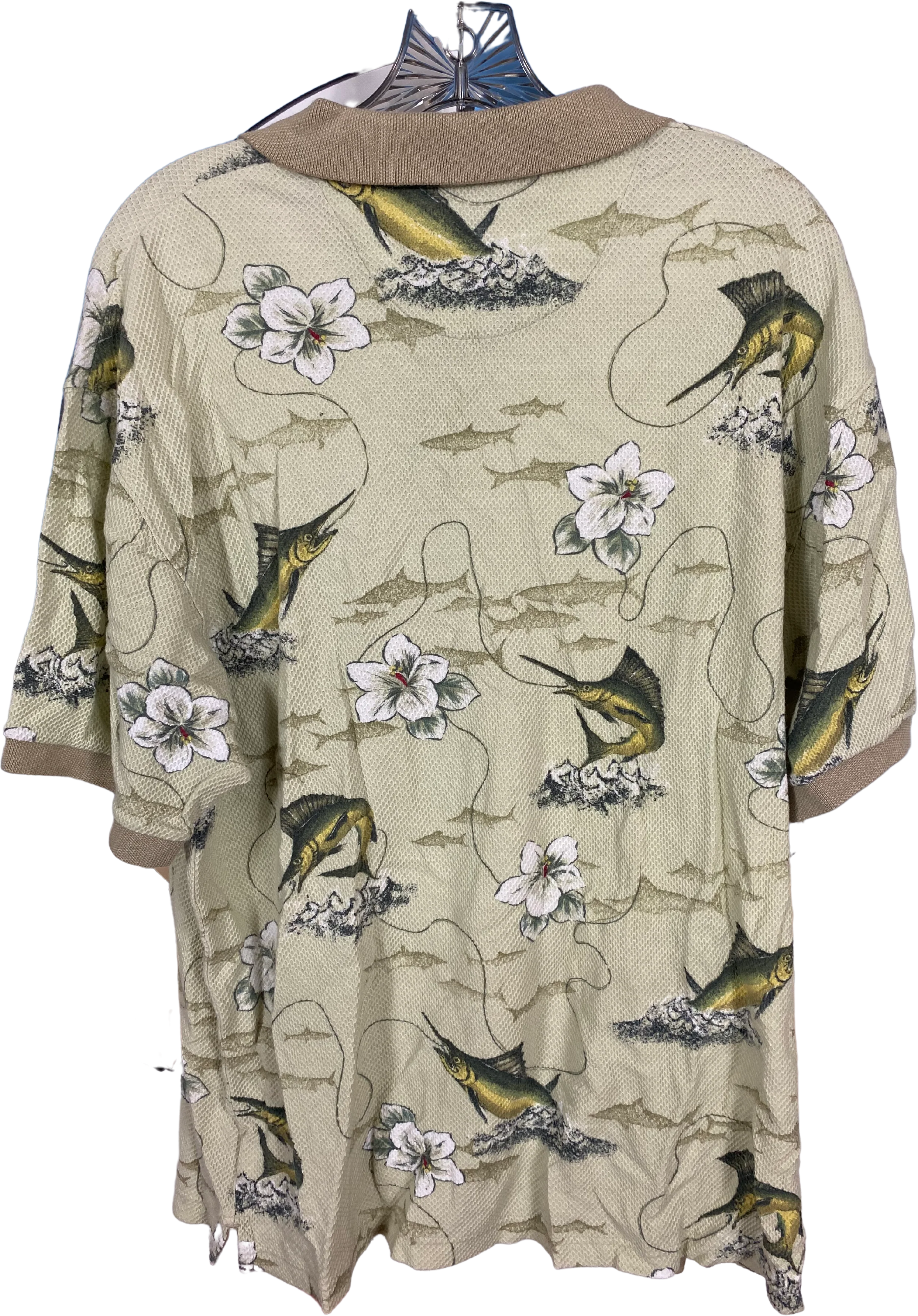 90s Mens Marlin Fish Polo Shirt By Chaps Ralph Lauren - Image 2