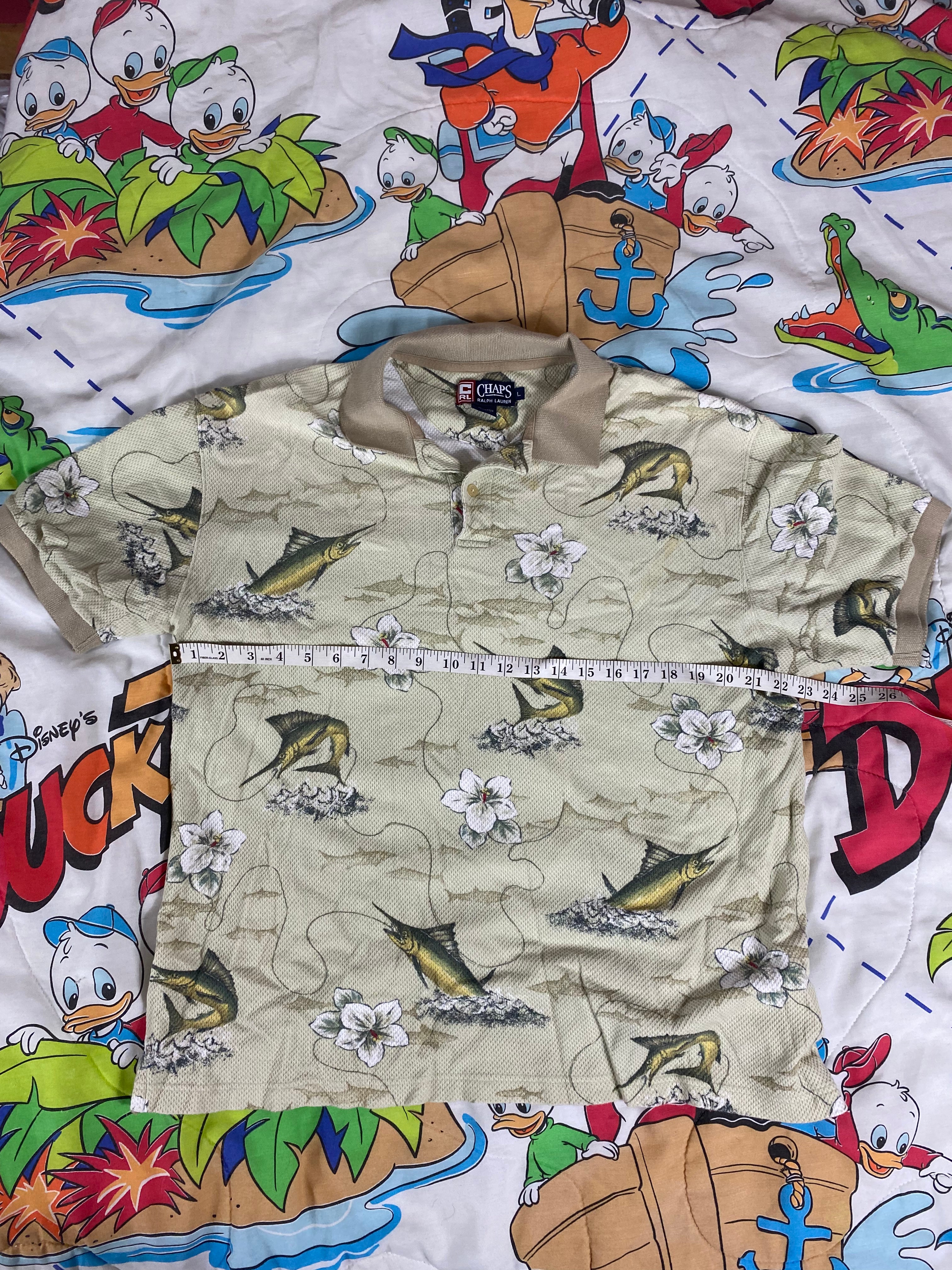 90s Mens Marlin Fish Polo Shirt By Chaps Ralph Lauren - Image 5
