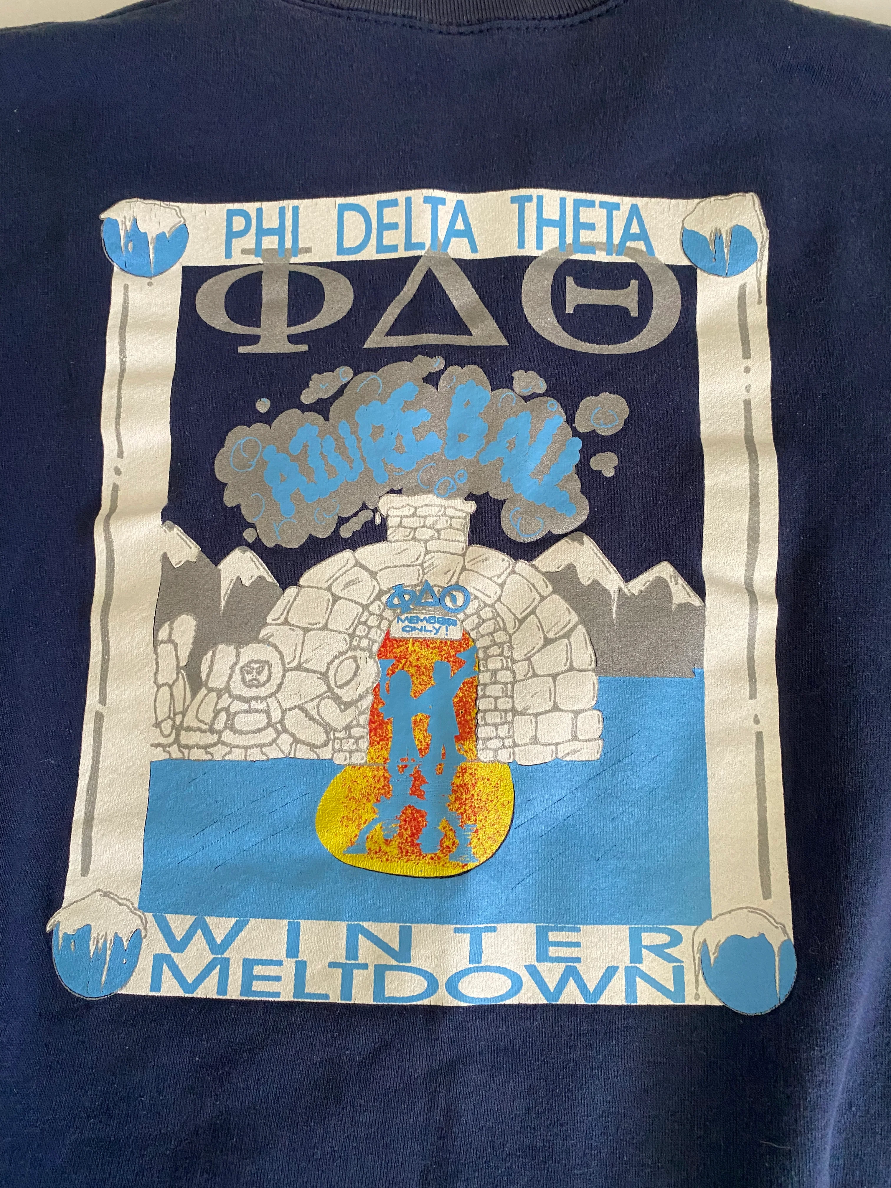 90s Mens Phi Delta Theta Fraternity Sweatshirt - Image 4