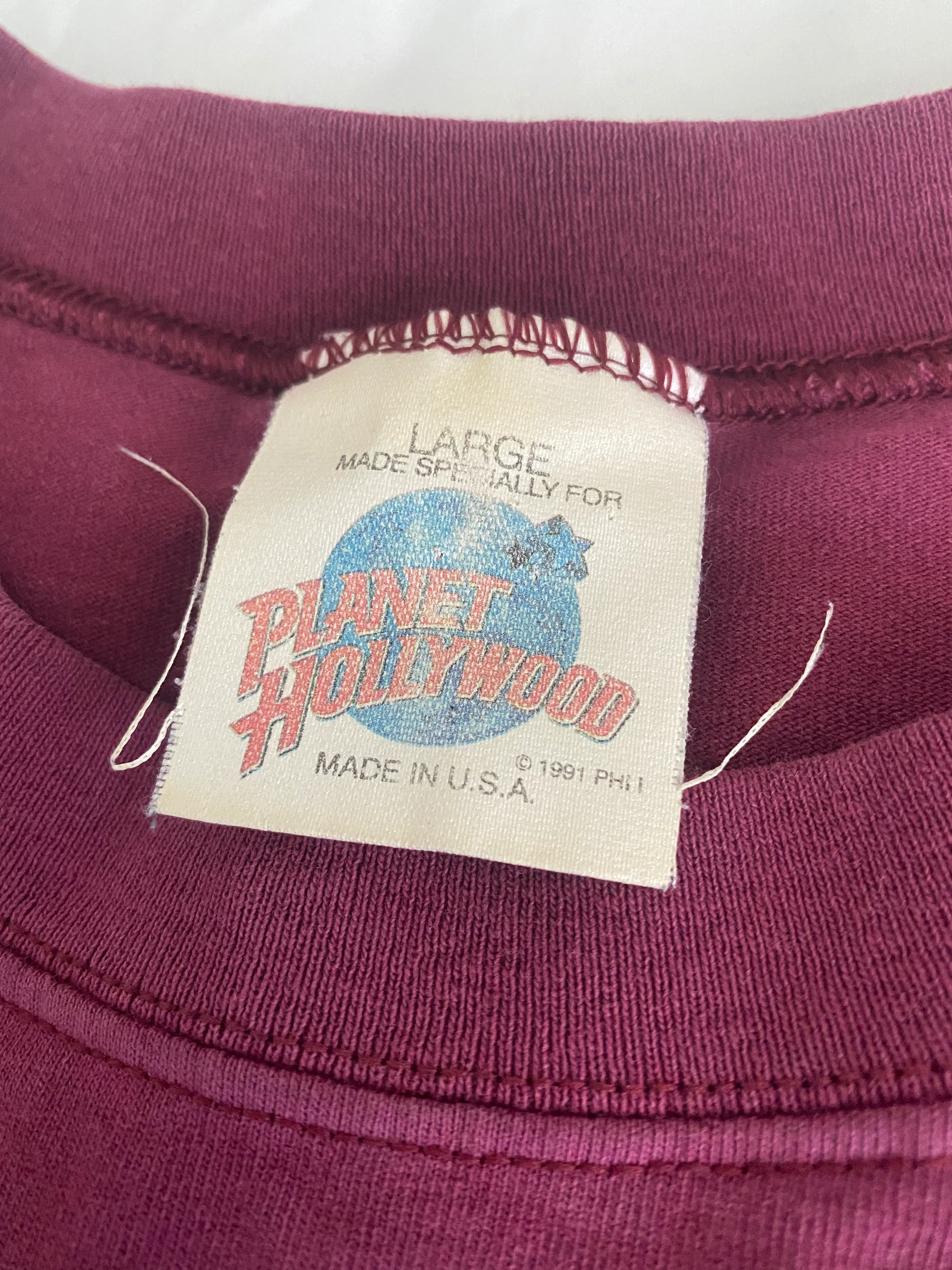90s Mens Planet Hollywood Dallas T-shirt By Planet Hollywood - Image 4