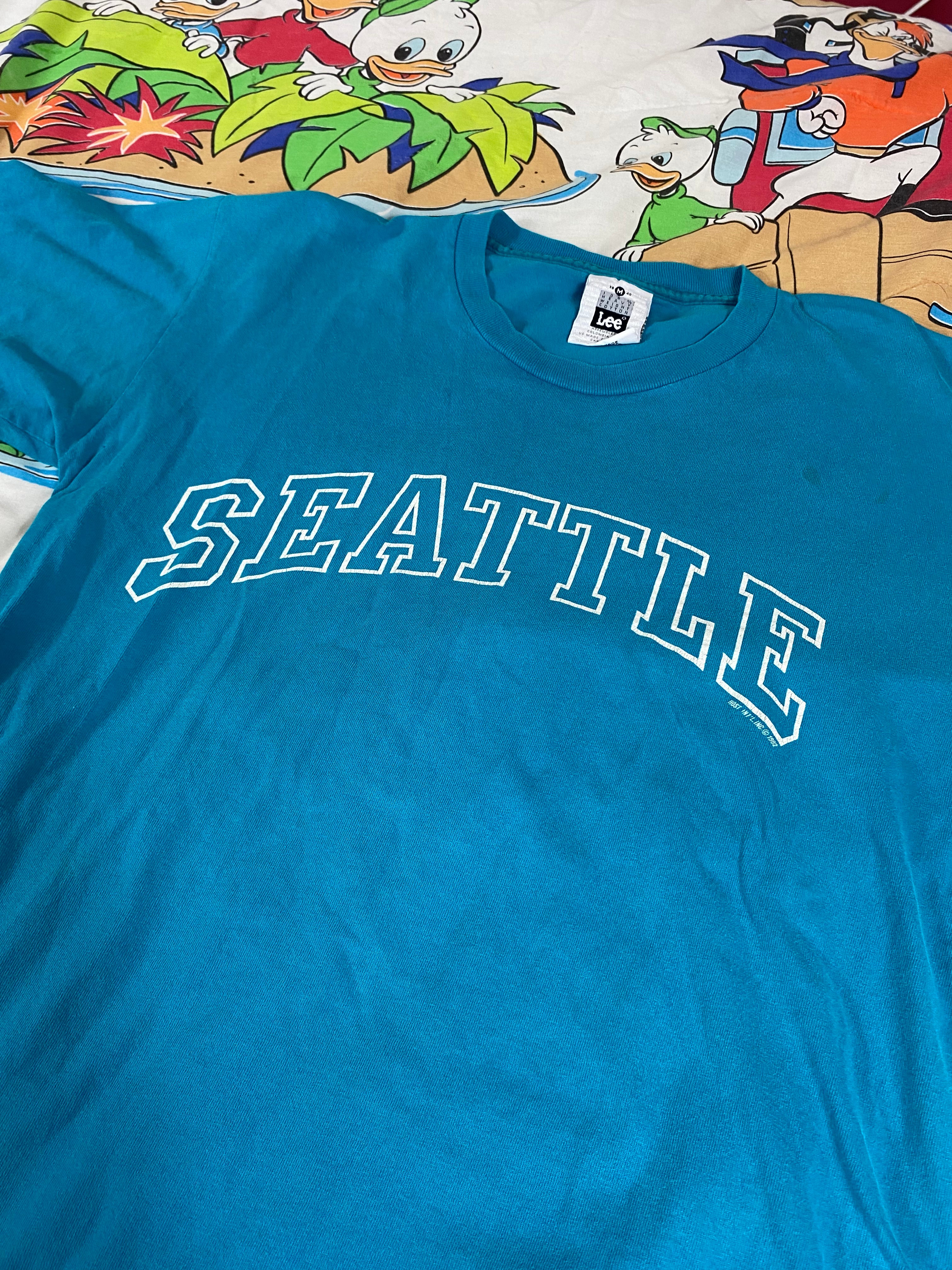 90s Mens Seattle T-shirt By Lee - Image 3