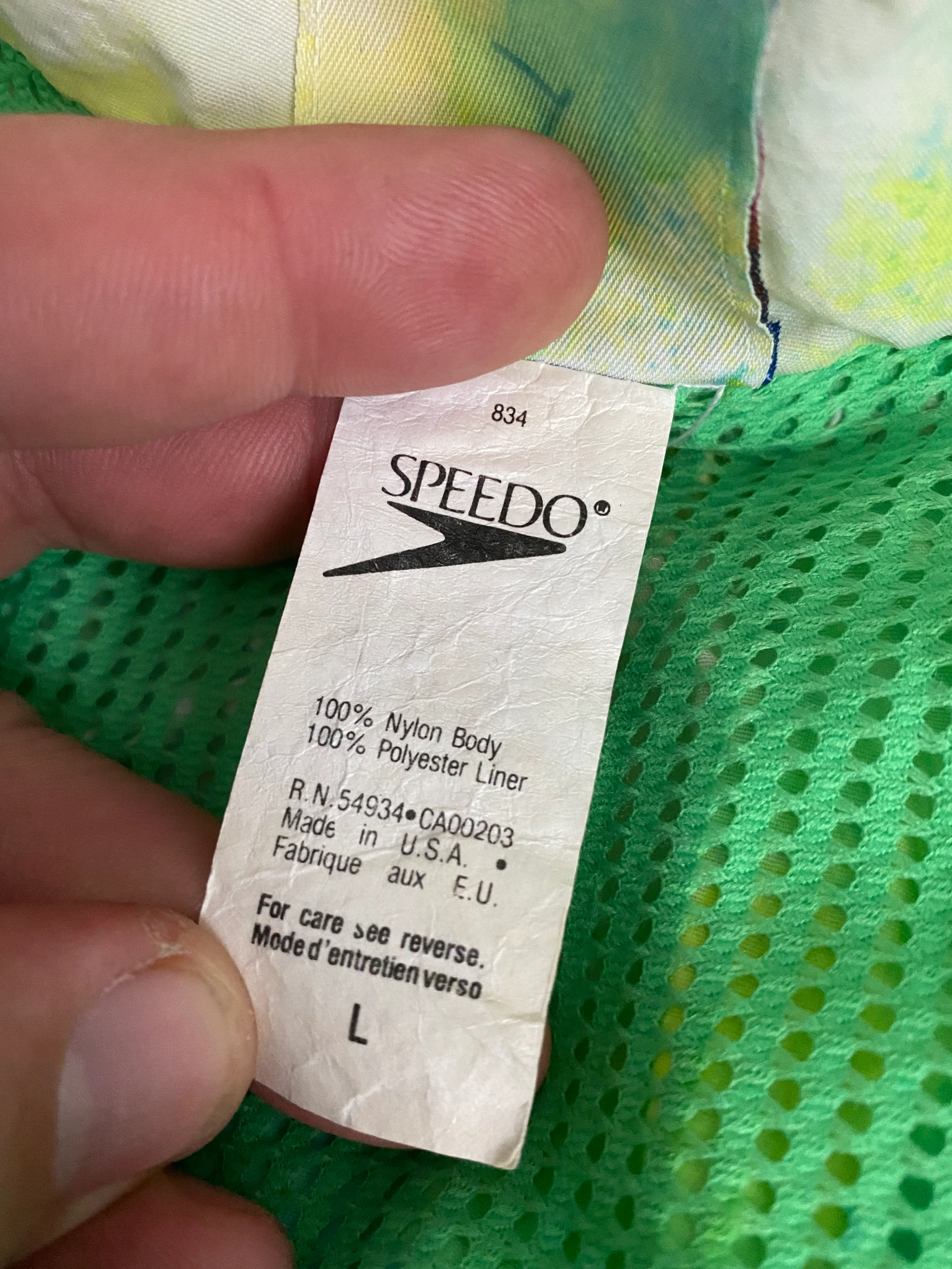 90s Mens Tie Dye Windbreaker Jacket By Speedo - Image 6