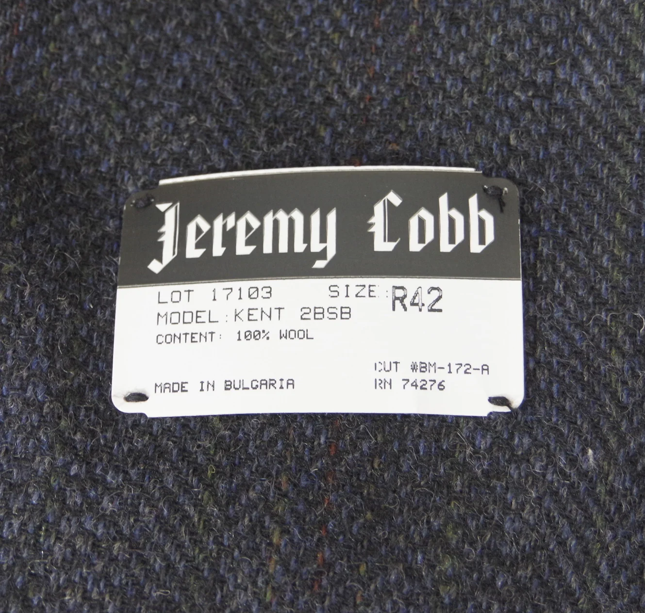 90s Men's Wool Tweed Sport Coat Blazer Size 42r Nwt By Jeremy Cobb - Image 8