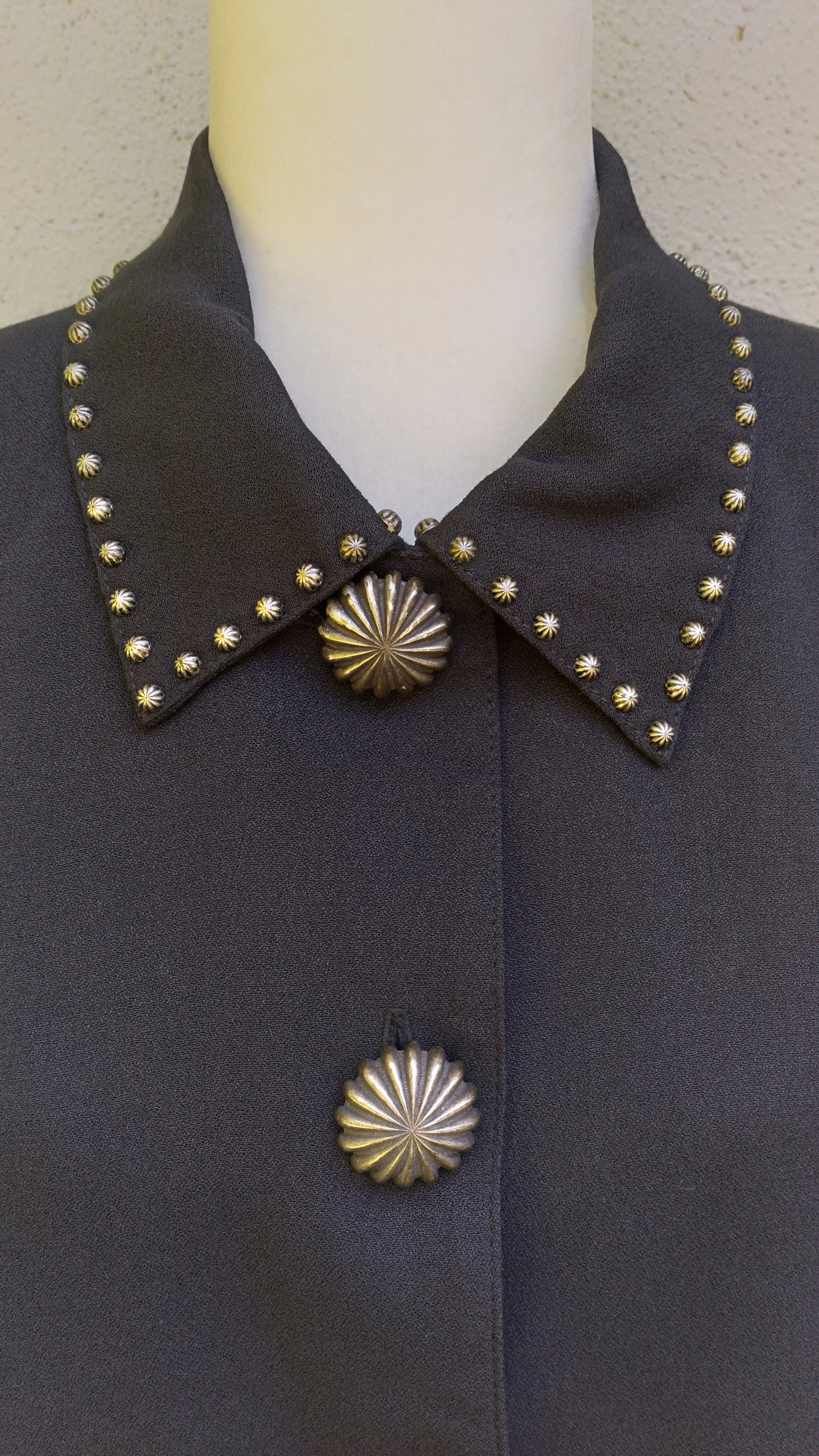 90s Metal Embellished Crop Jacket With Crosses By Double D Ranch - Image 5