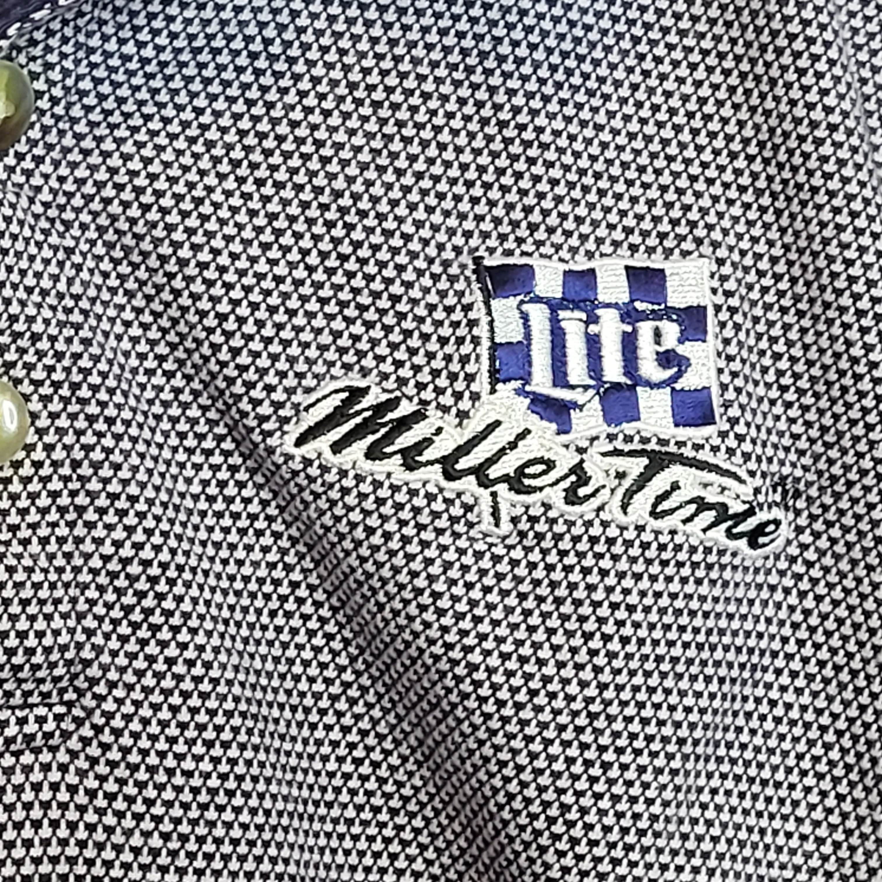 90s Miller Lite Miller Time Polo Shirt Racing Xxl By Spotlight - Image 3