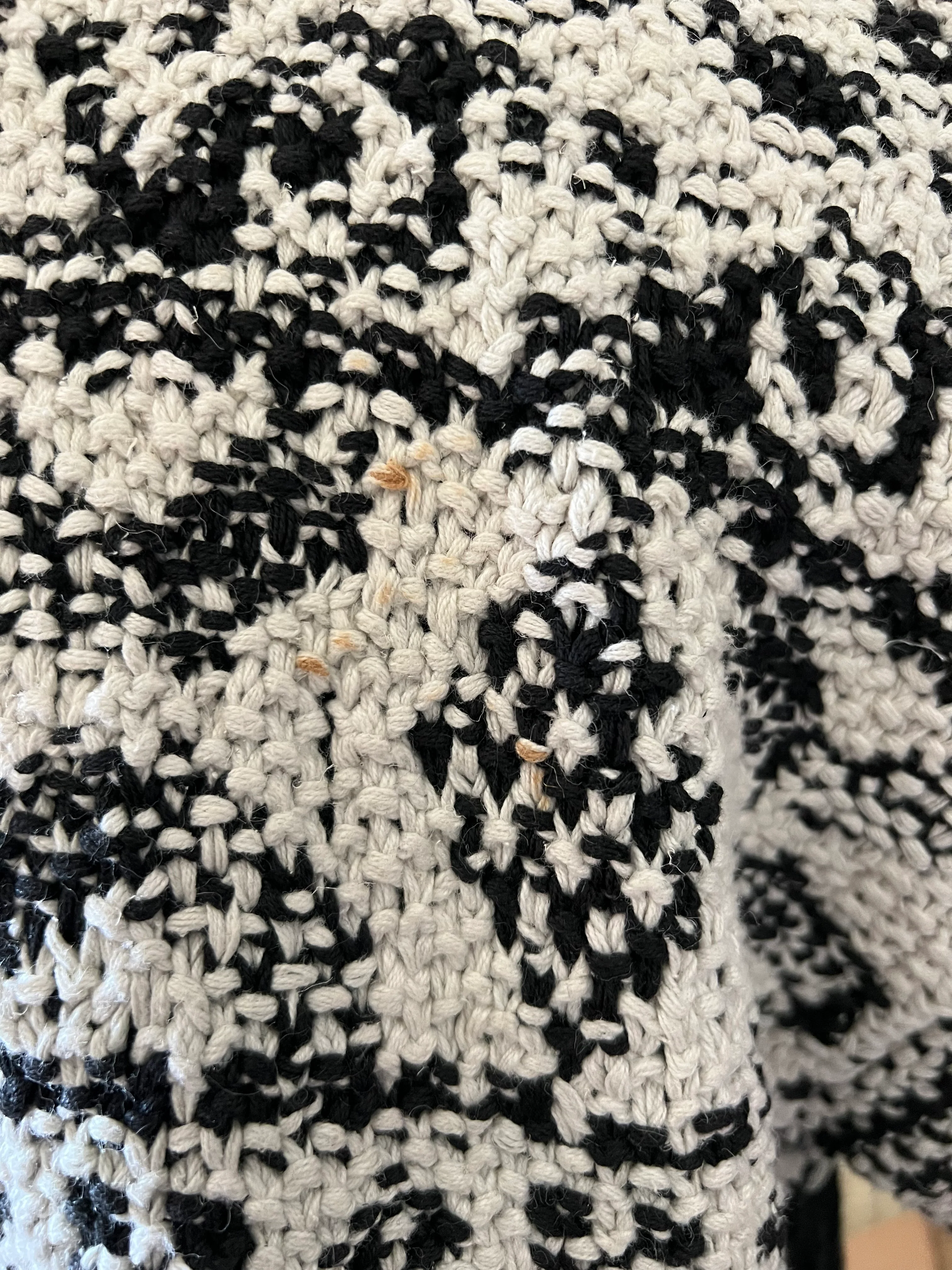 90s Mitten Pocket Handknit Sweater With Fake Fur Trim By Elana Carello - Image 6