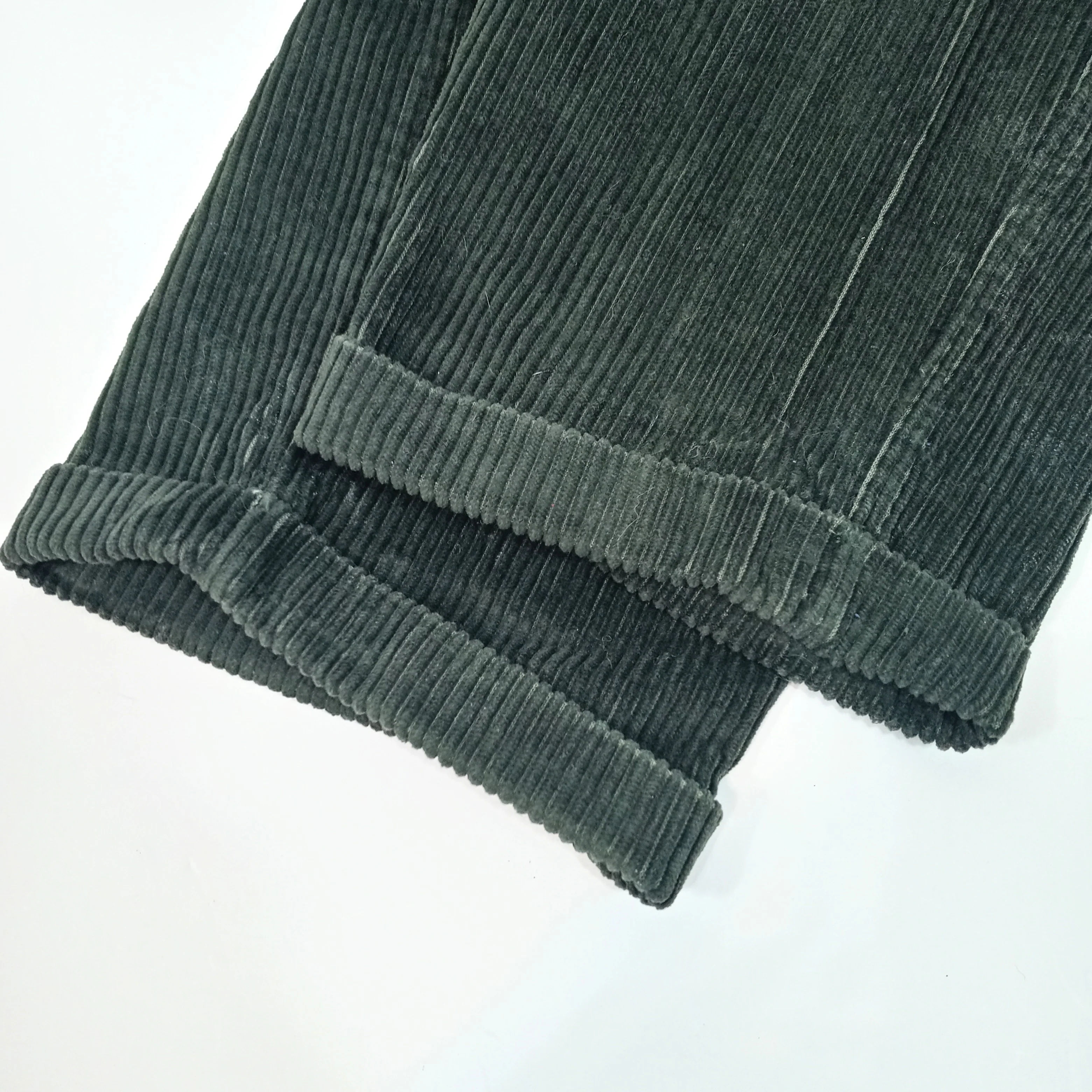 90s Moss Green Pleated Wide Wale Corduroy Trousers By Dockers - Image 8