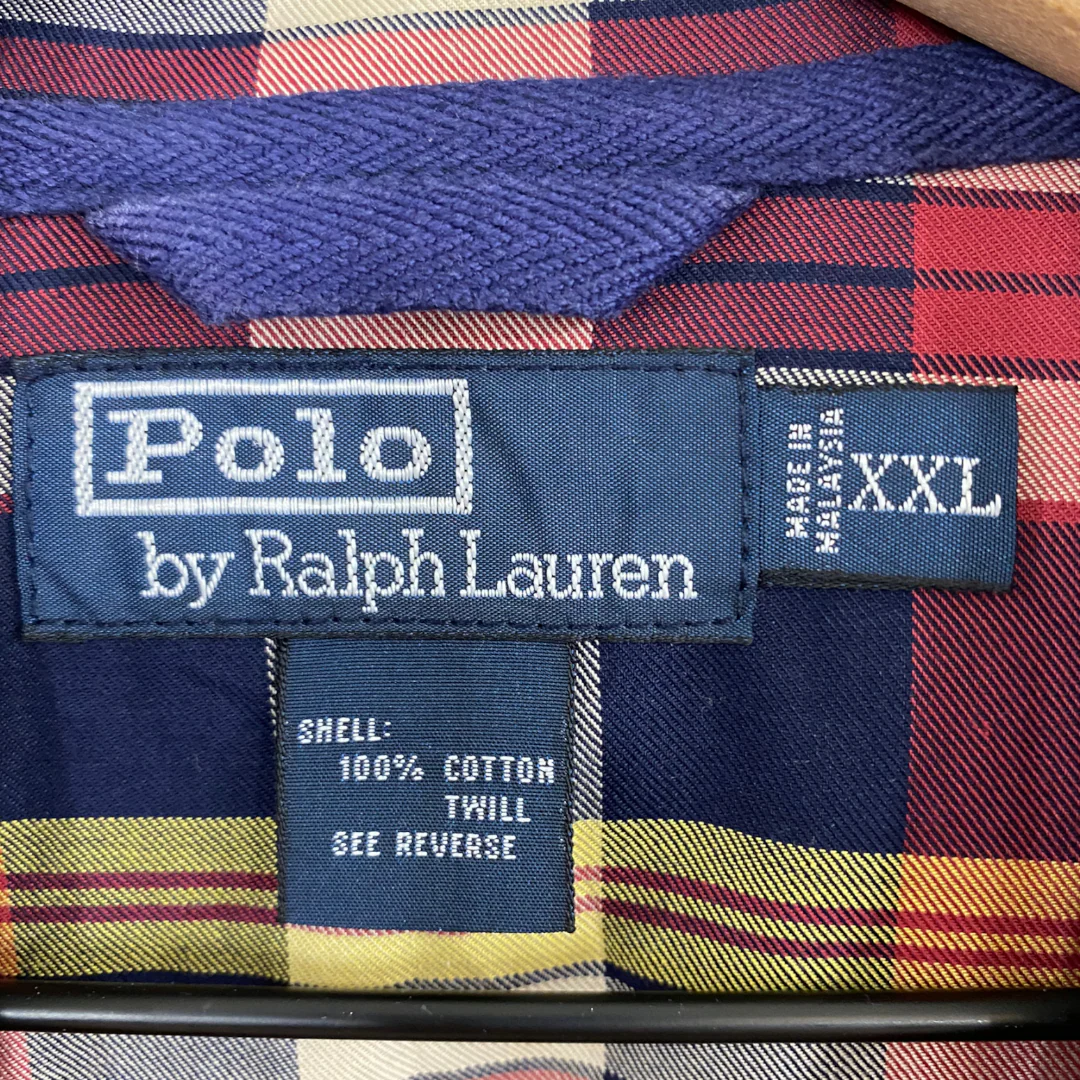 90s Multicolor Plaid Coated Cotton Hooded Jacket By Polo Ralph Lauren - Image 10