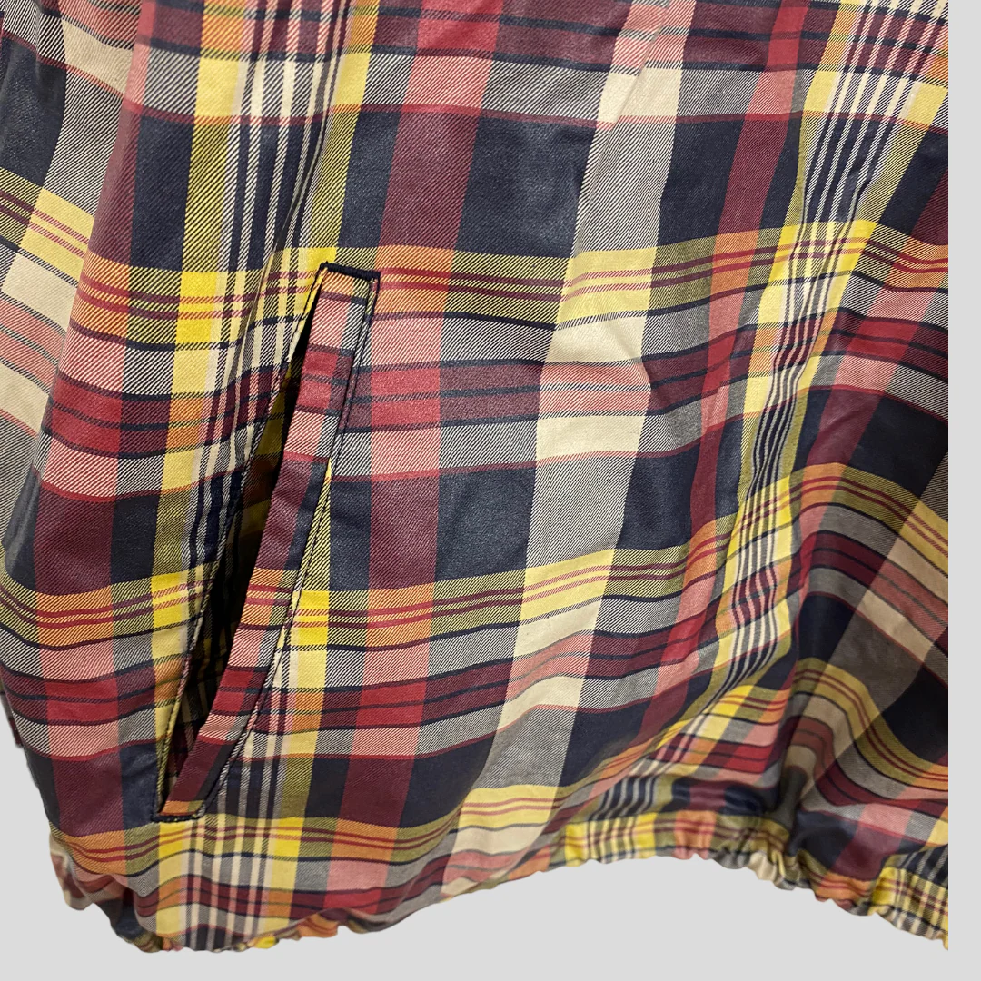 90s Multicolor Plaid Coated Cotton Hooded Jacket By Polo Ralph Lauren - Image 9
