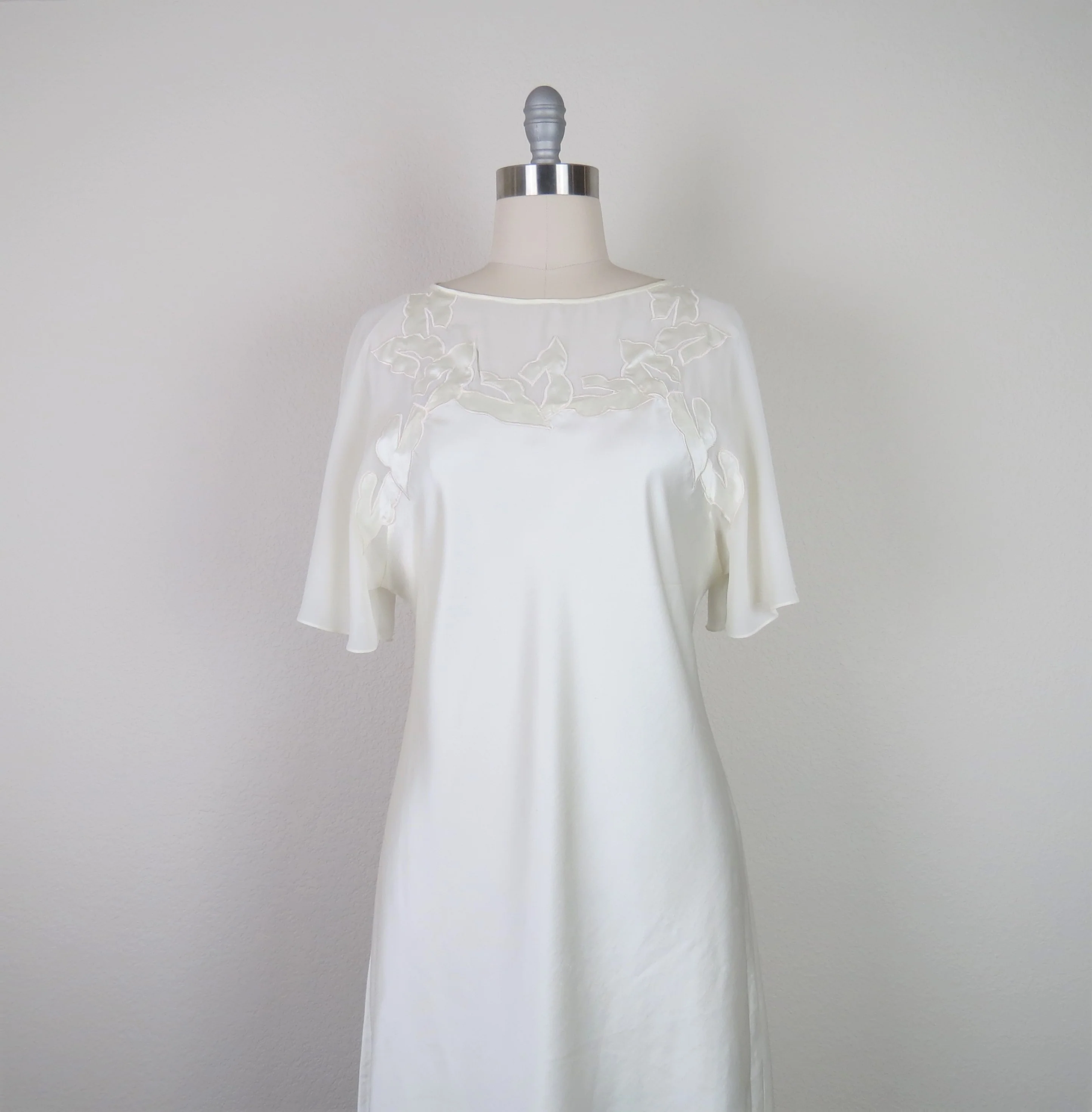 90s Natori Night Gown Slip Dress Lingerie Bridal Med By Natori - Image 3