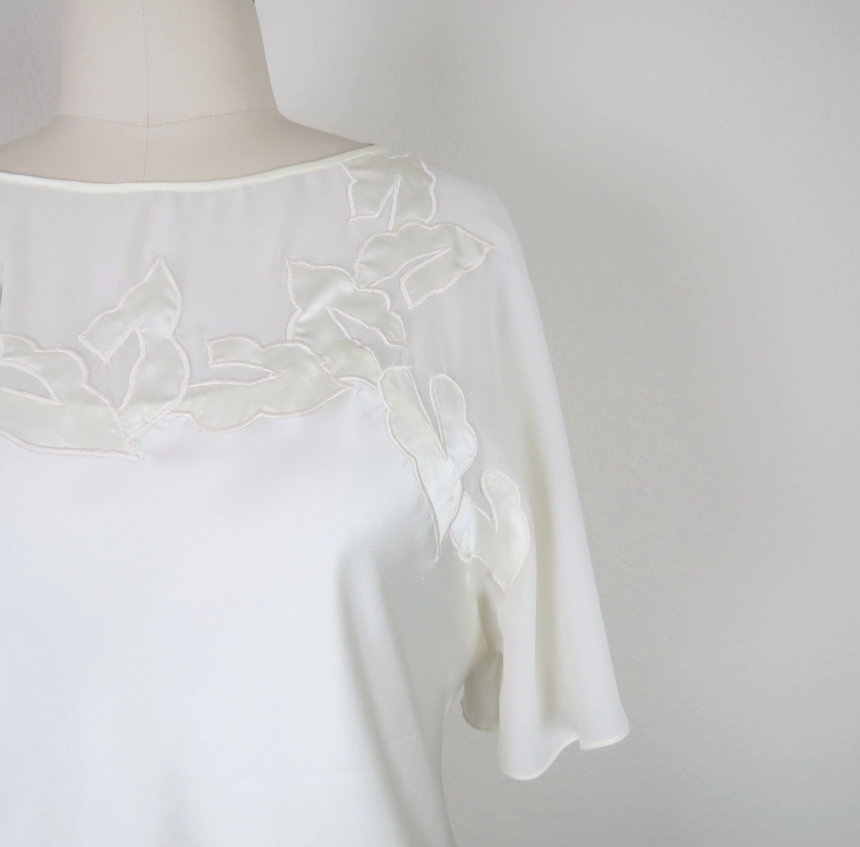 90s Natori Night Gown Slip Dress Lingerie Bridal Med By Natori - Image 4