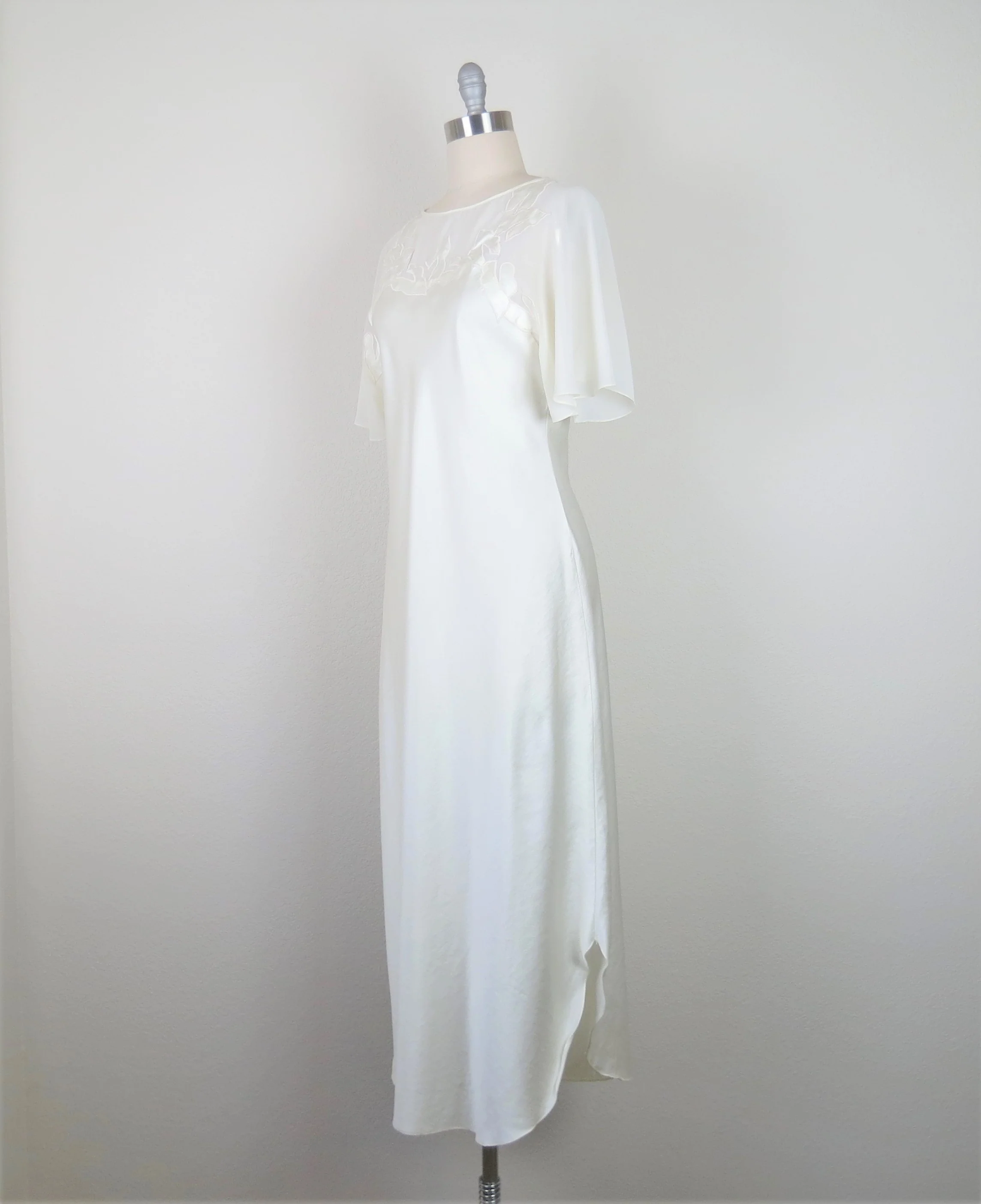 90s Natori Night Gown Slip Dress Lingerie Bridal Med By Natori - Image 6