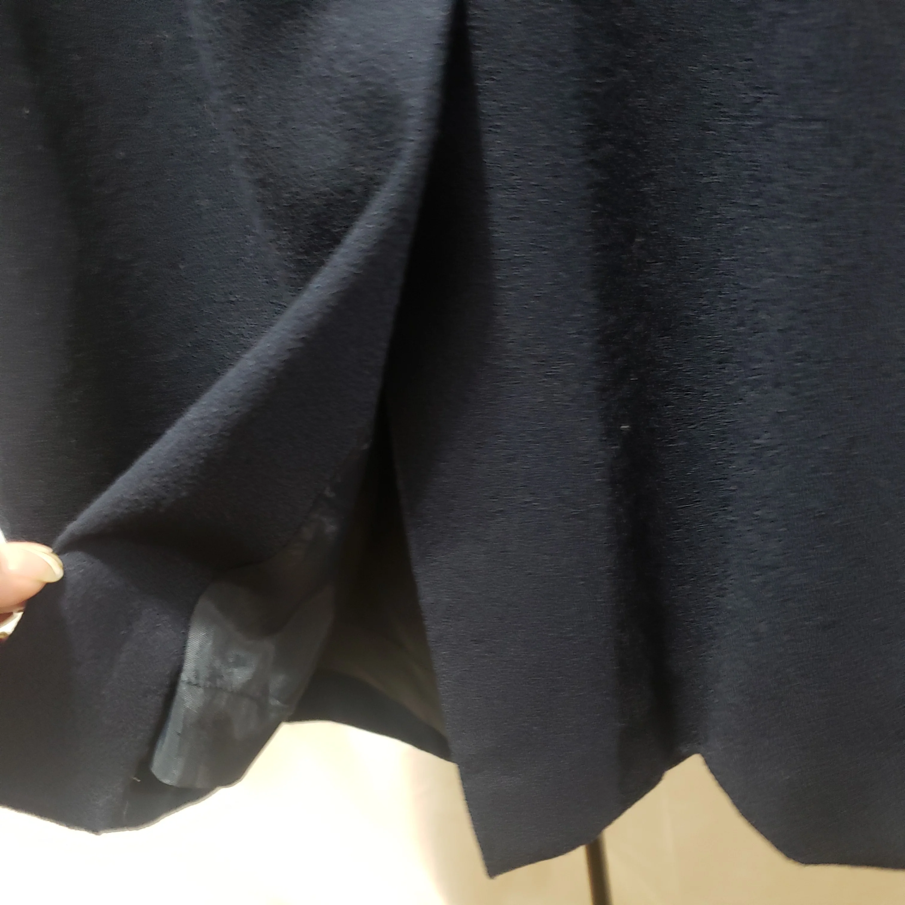 90s Navy Blue 100% Wool Two Piece Skirt Suit By Alpert Nipon - Image 7