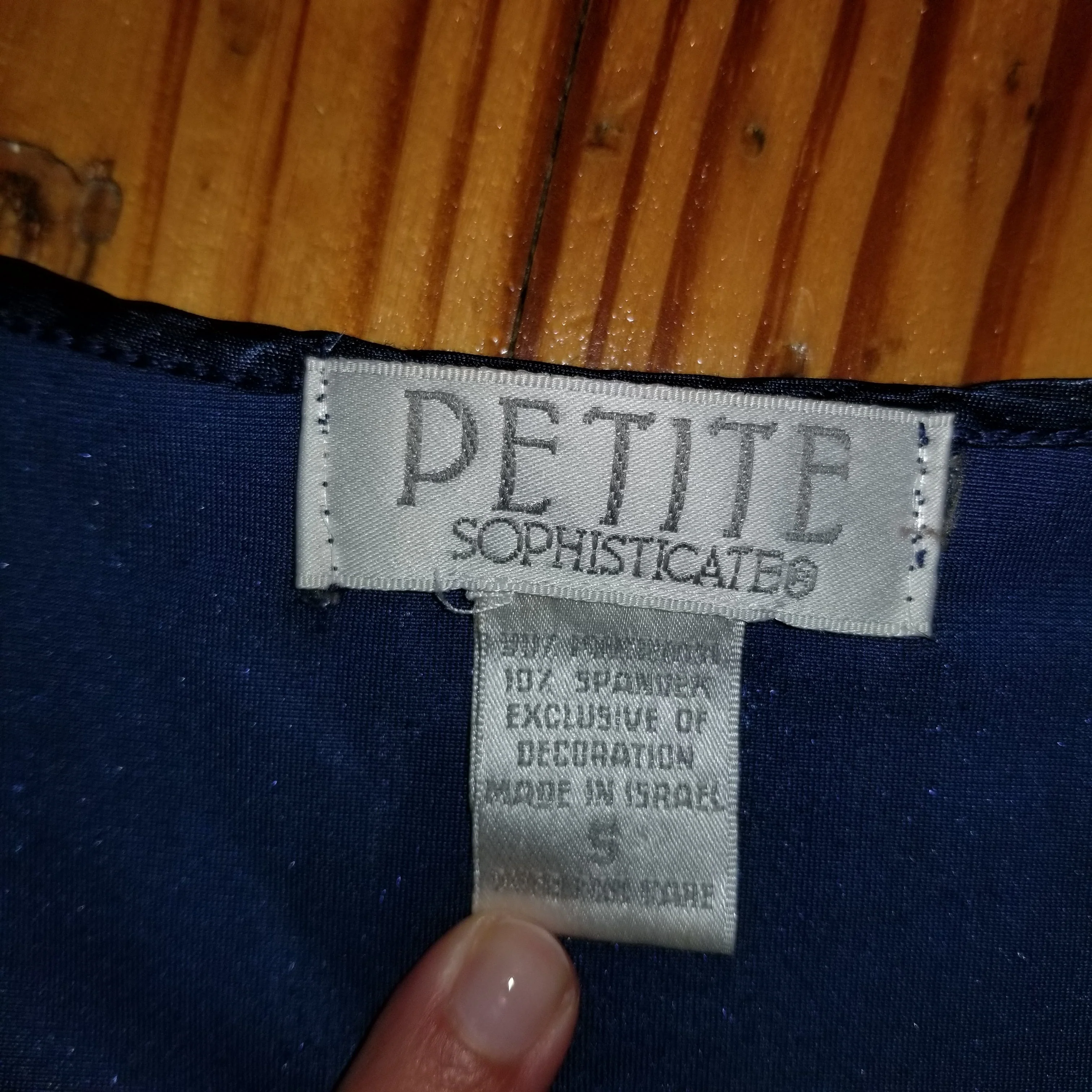 90s Navy Silver Velvet Glitter Cardigan By Petite Sophisticate - Image 4