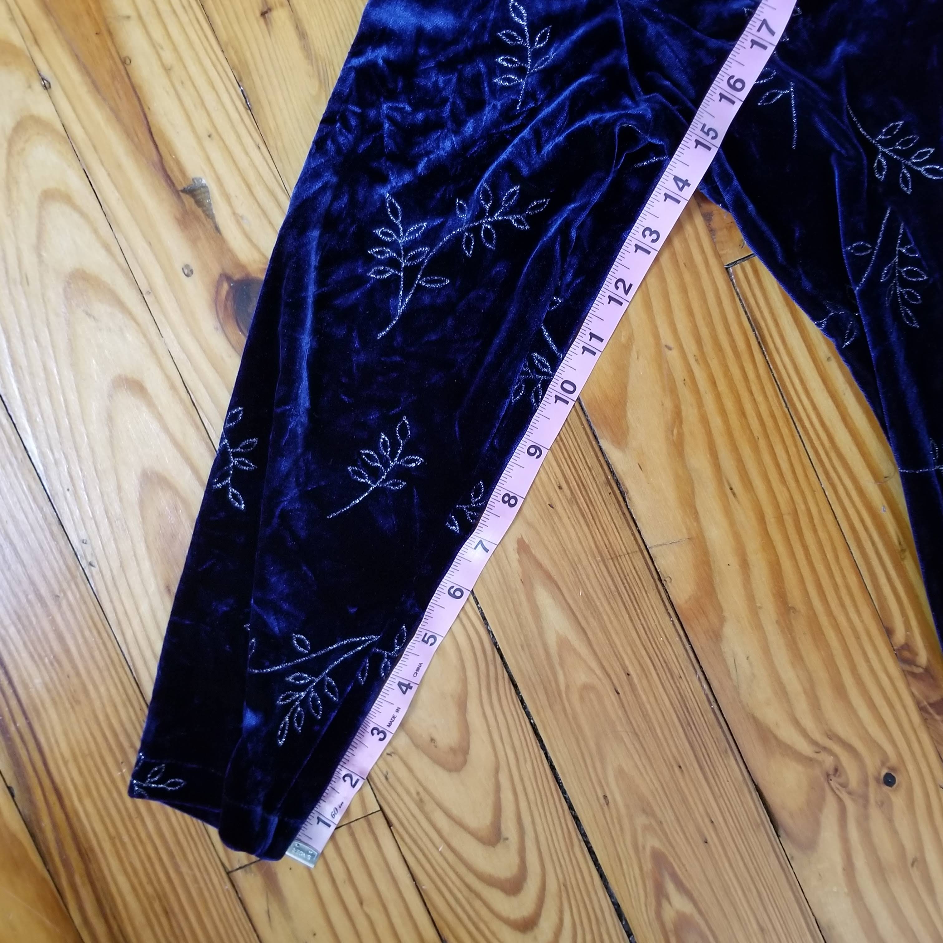 90s Navy Silver Velvet Glitter Cardigan By Petite Sophisticate - Image 8
