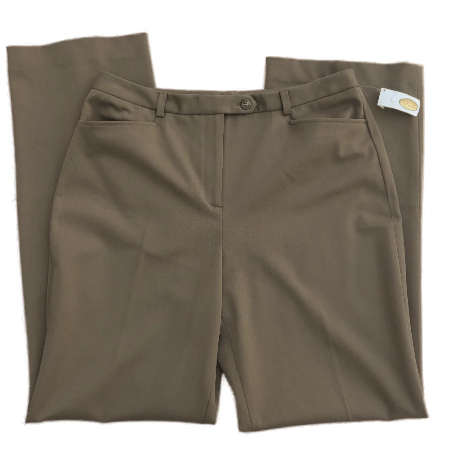 90s Never Worn Brown Trousers Stretch High Rise 32 X32 By Talbots - Image 3