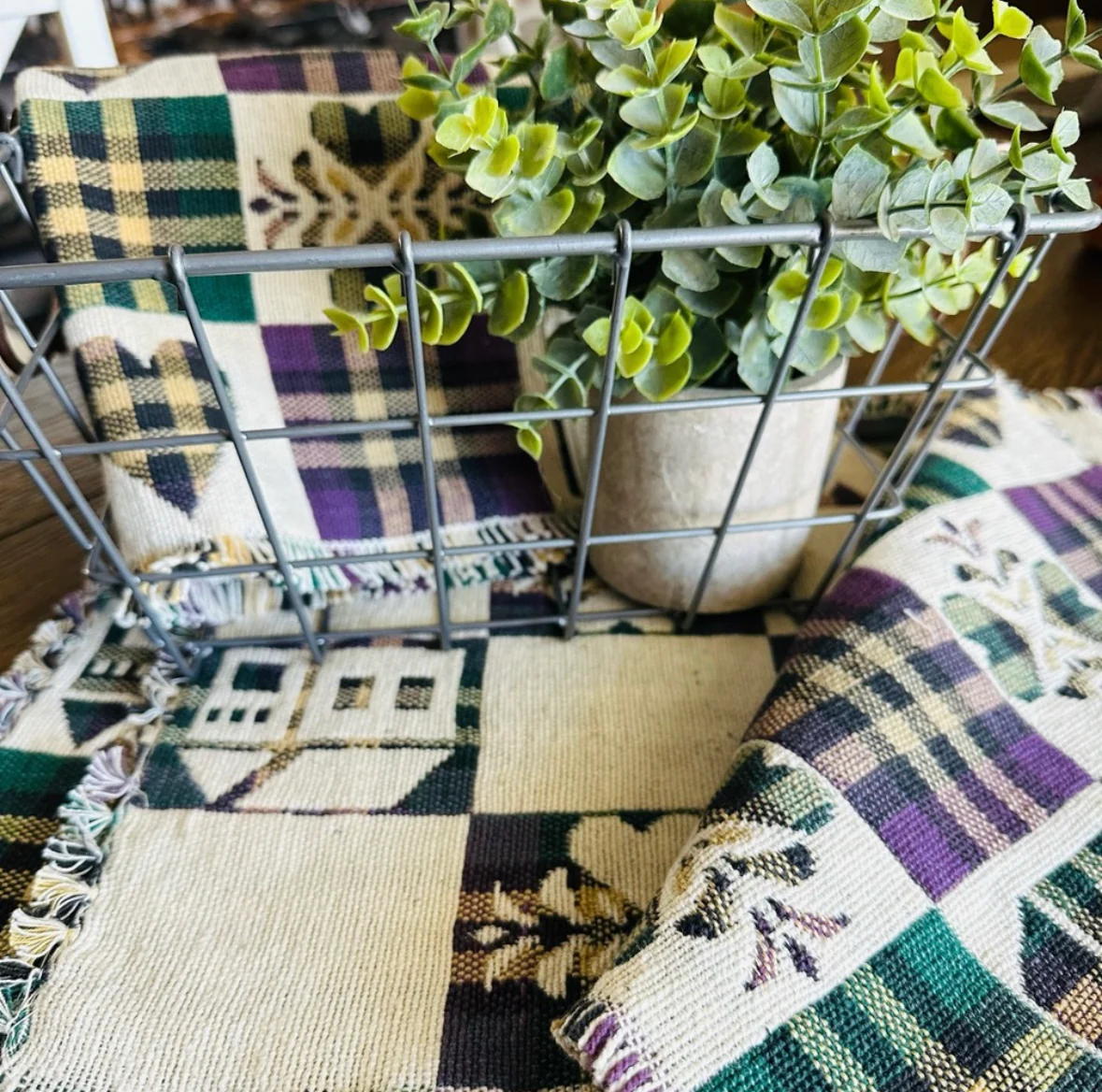 90s New Rustic Farmhouse Checkered Place Mats by Park B Smith - Image 4