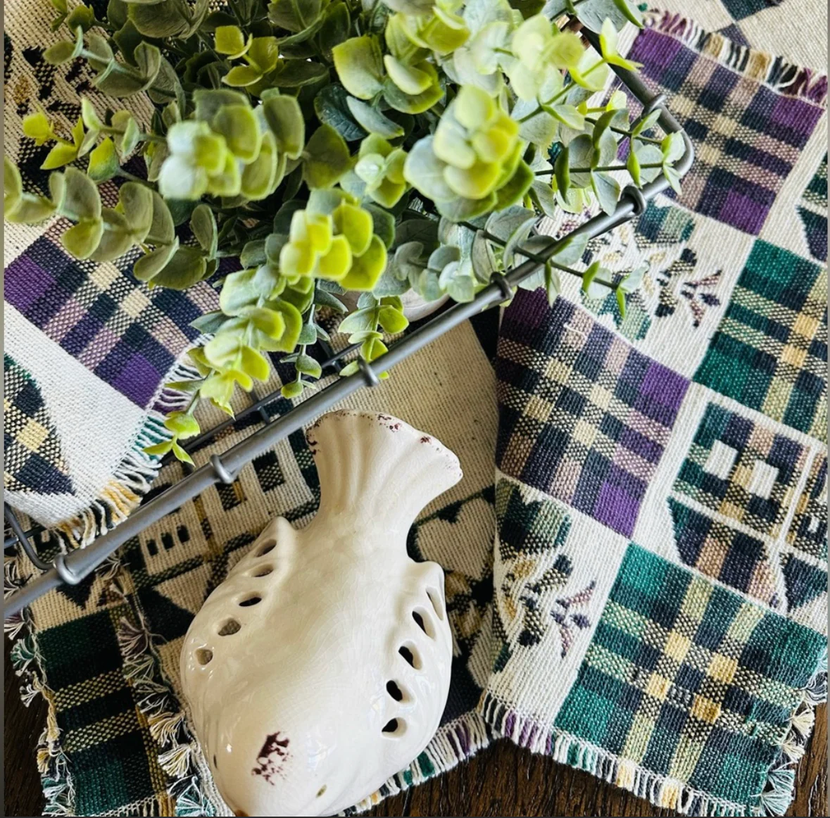 90s New Rustic Farmhouse Checkered Place Mats by Park B Smith - Image 8